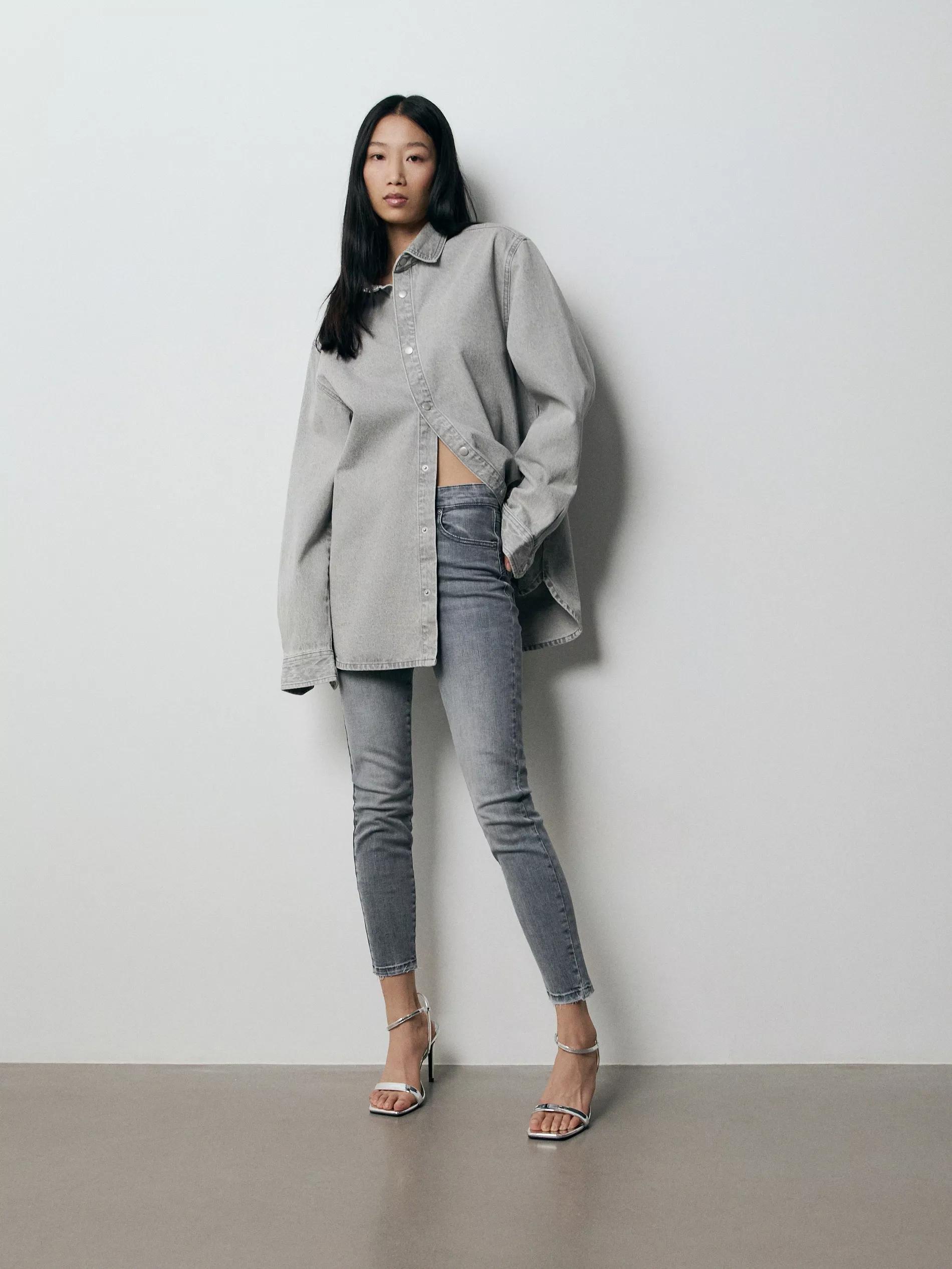 Grey Jeans Trousers, Light grey, large image number 0