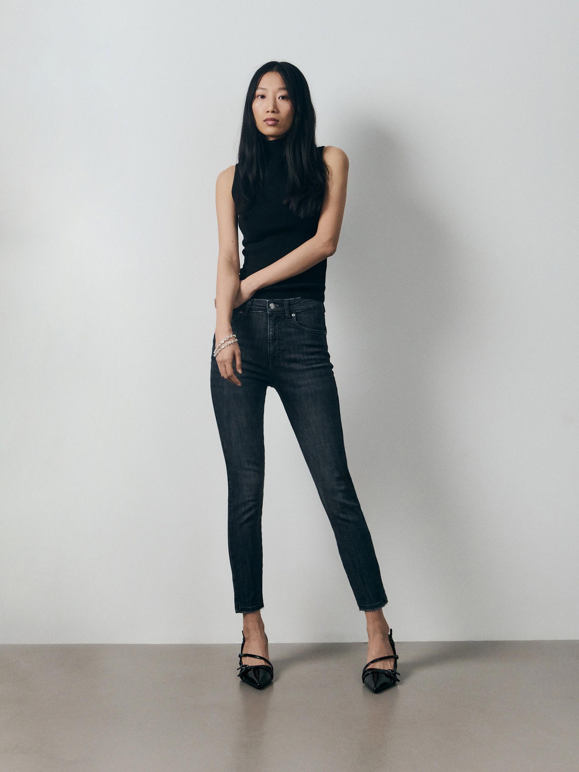 Grey Jeans Trousers, Grey, large image number 1