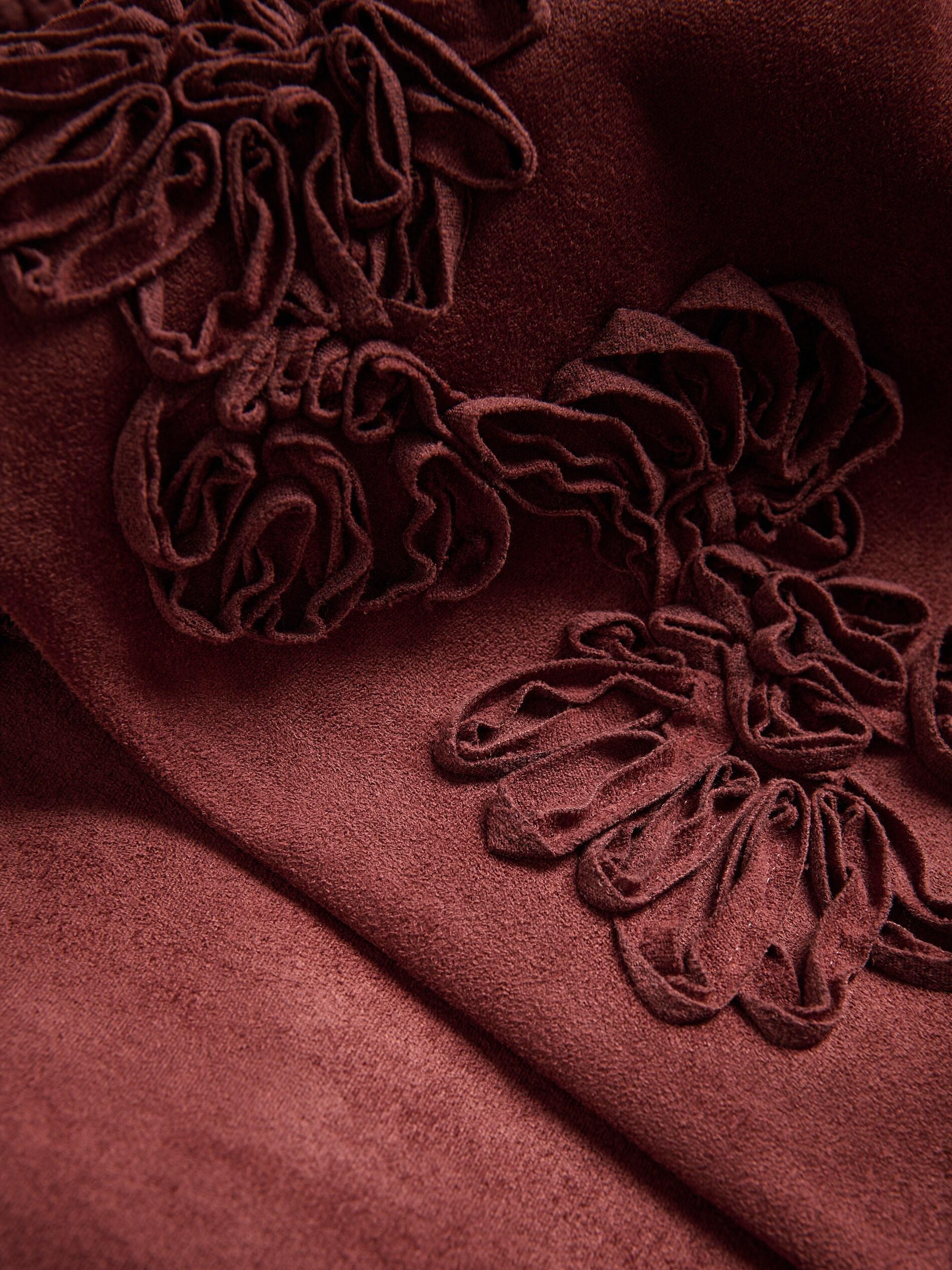 Burgundy Faux Suede Vest, Burgundy, large image number 5