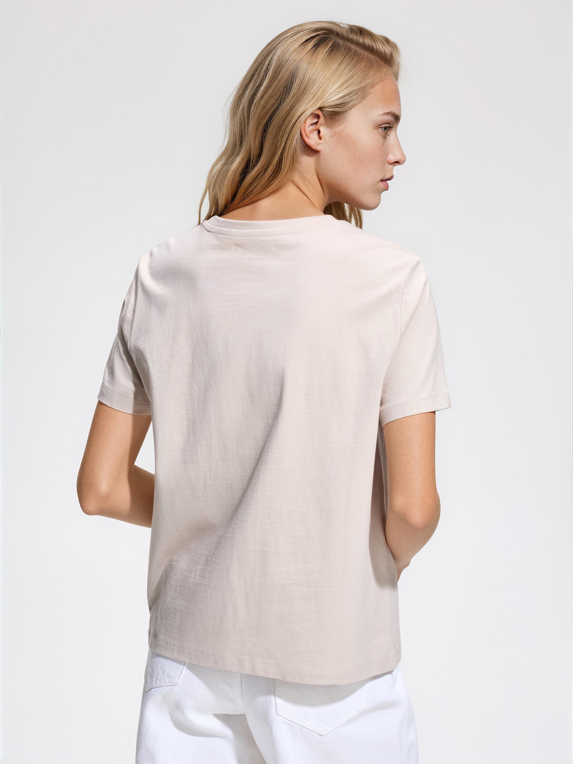 Beige T-Shirt With Applique, Ivory, large image number 2