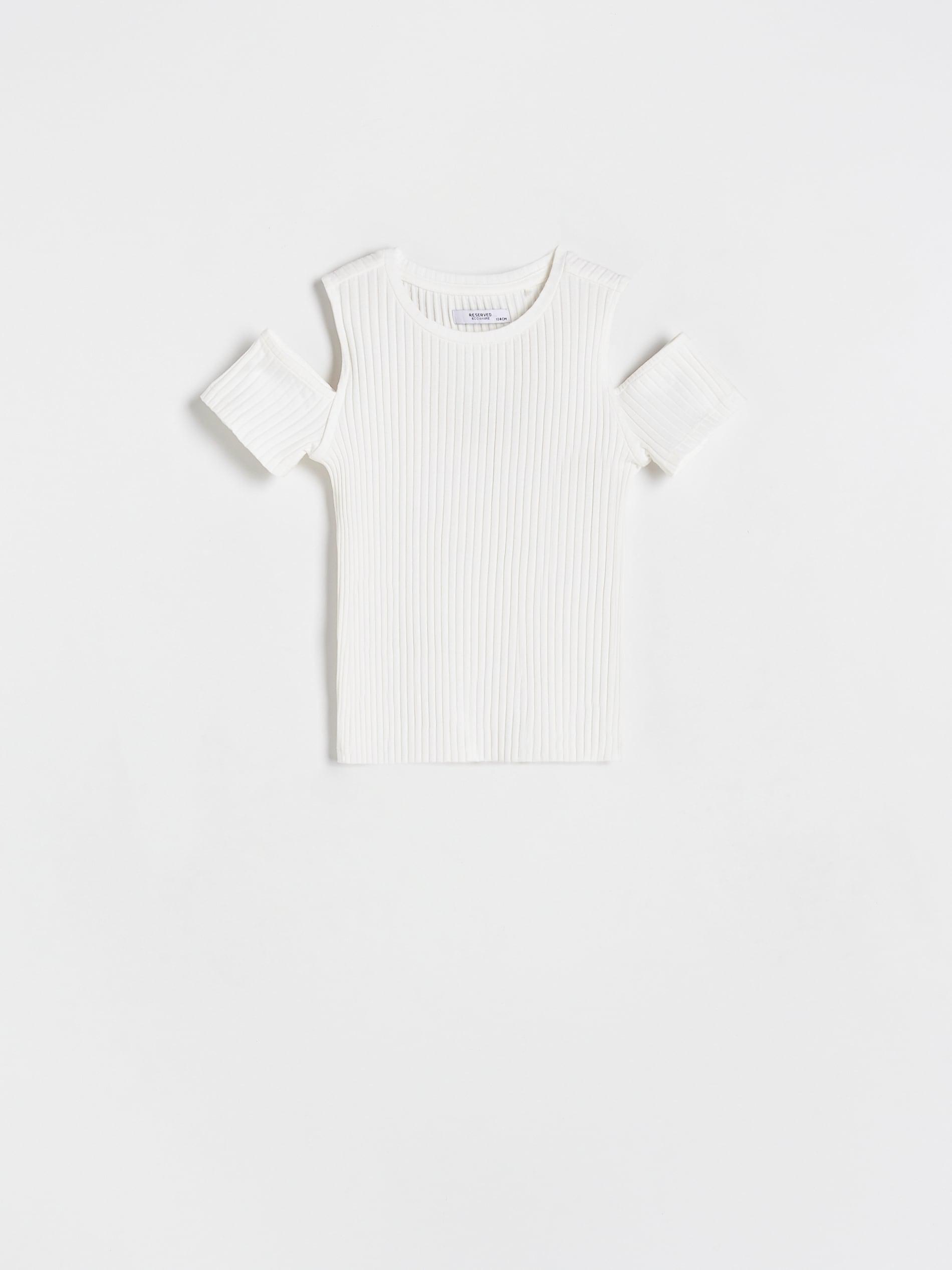 Ivory Open Back T-Shirt, Kids Girls, , large image number 1