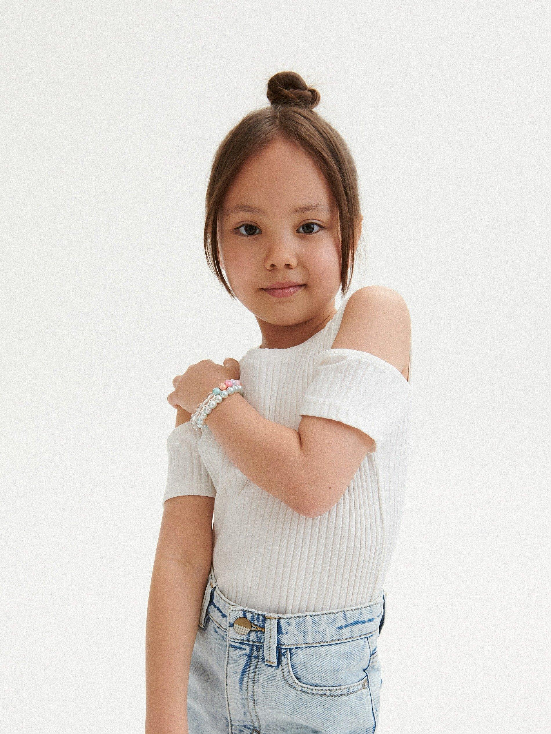 Ivory Open Back T-Shirt, Kids Girls, , large image number 2