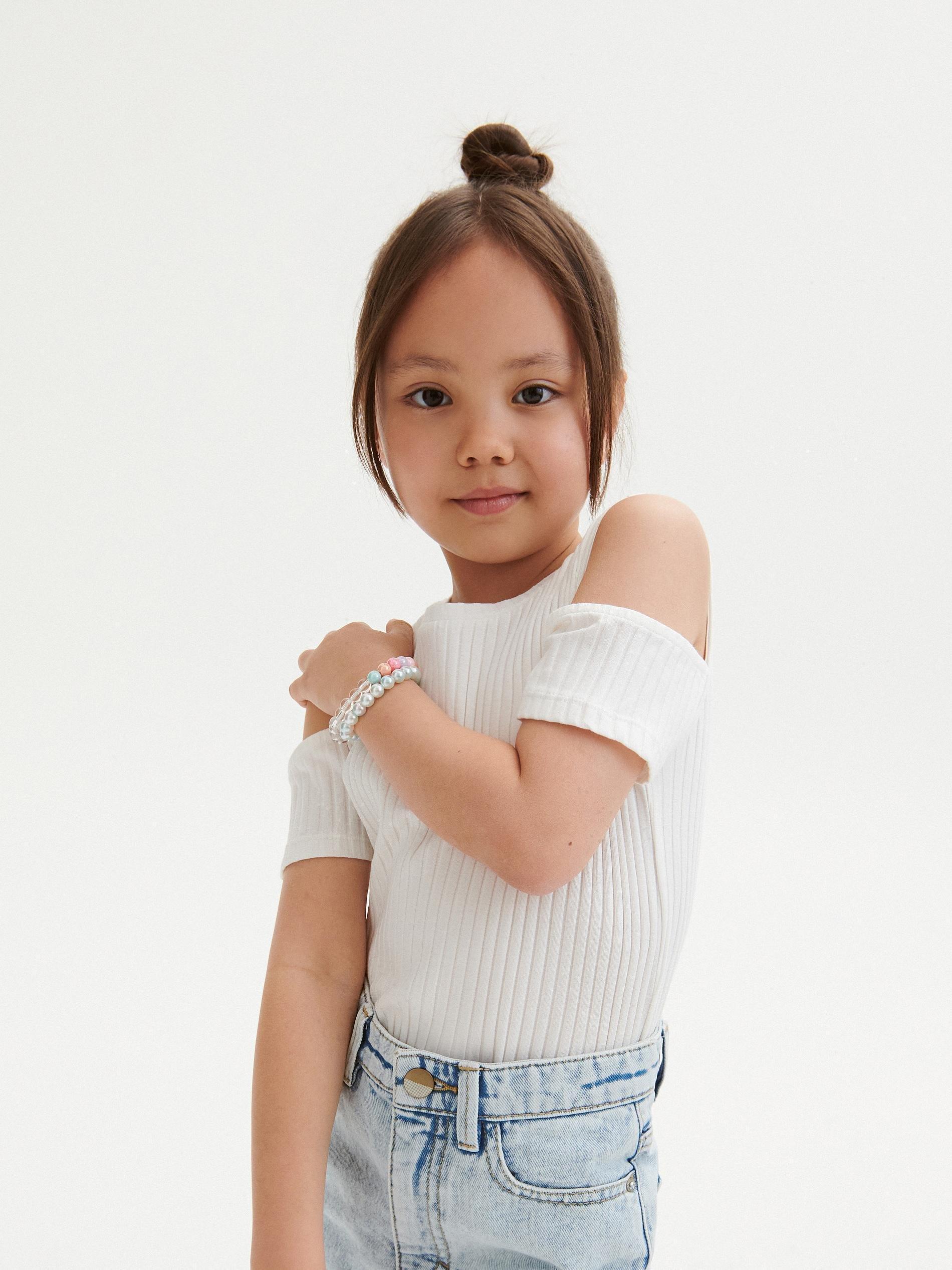 Ivory Open Back T-Shirt, Kids Girls, , large image number 3