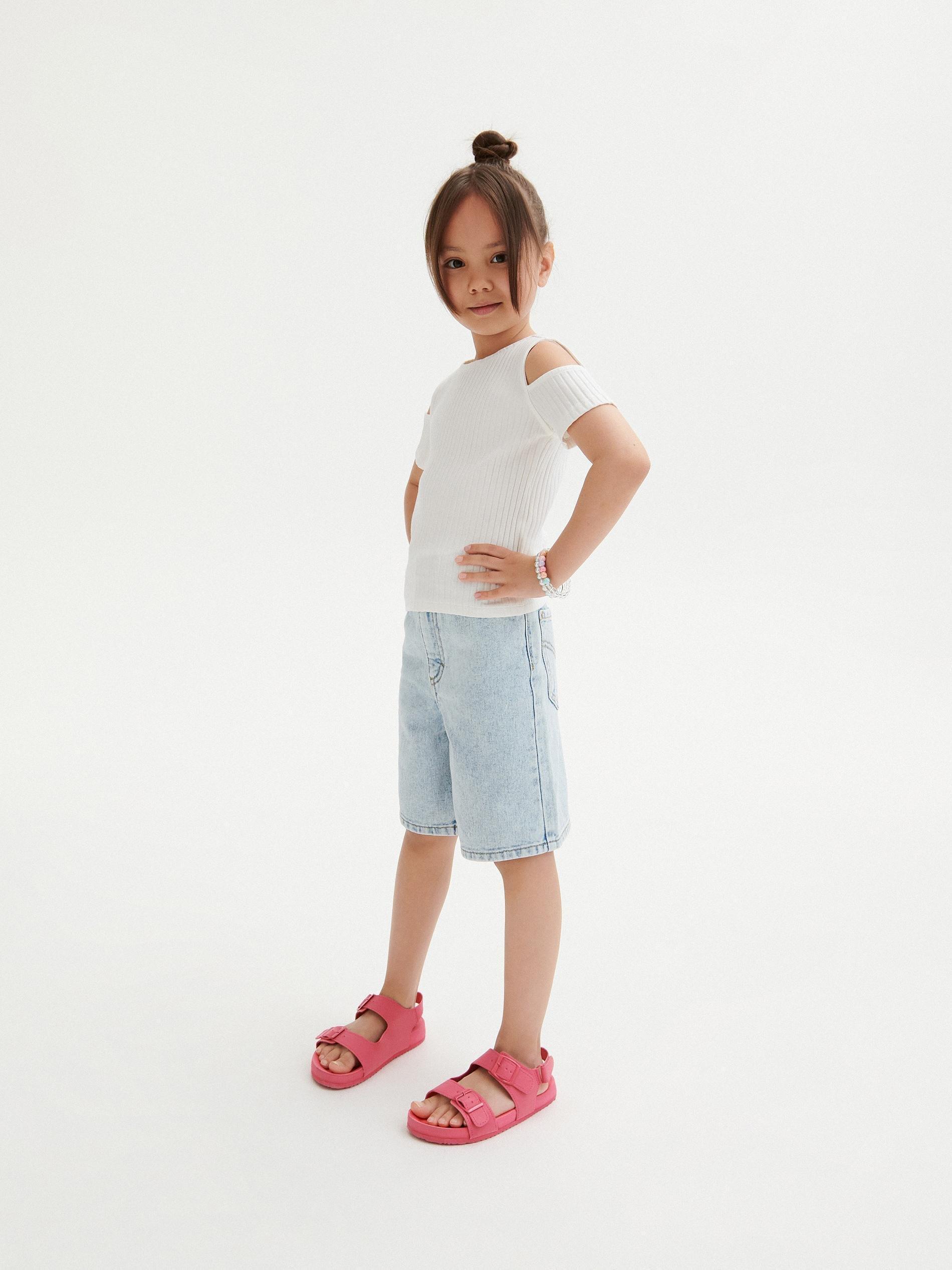 Ivory Open Back T-Shirt, Kids Girls, , large image number 5