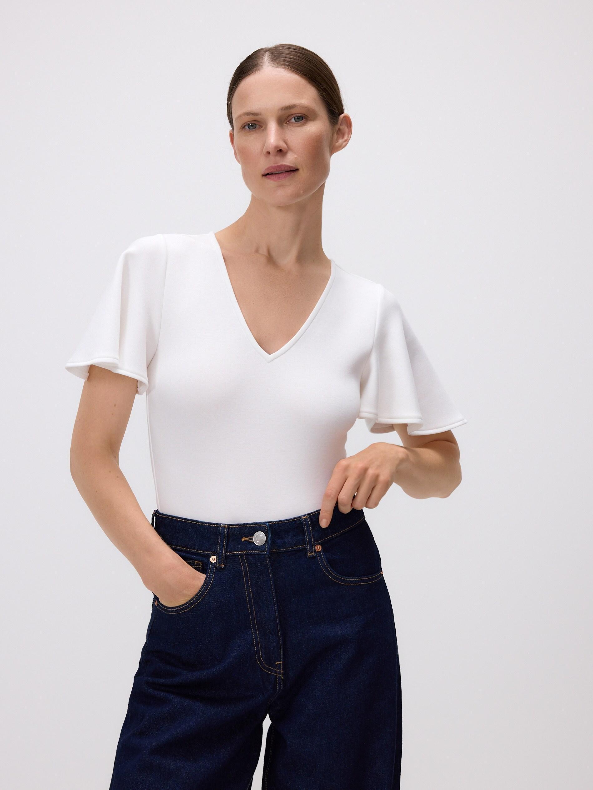 White Ladies` Blouse Body, White, large image number 0