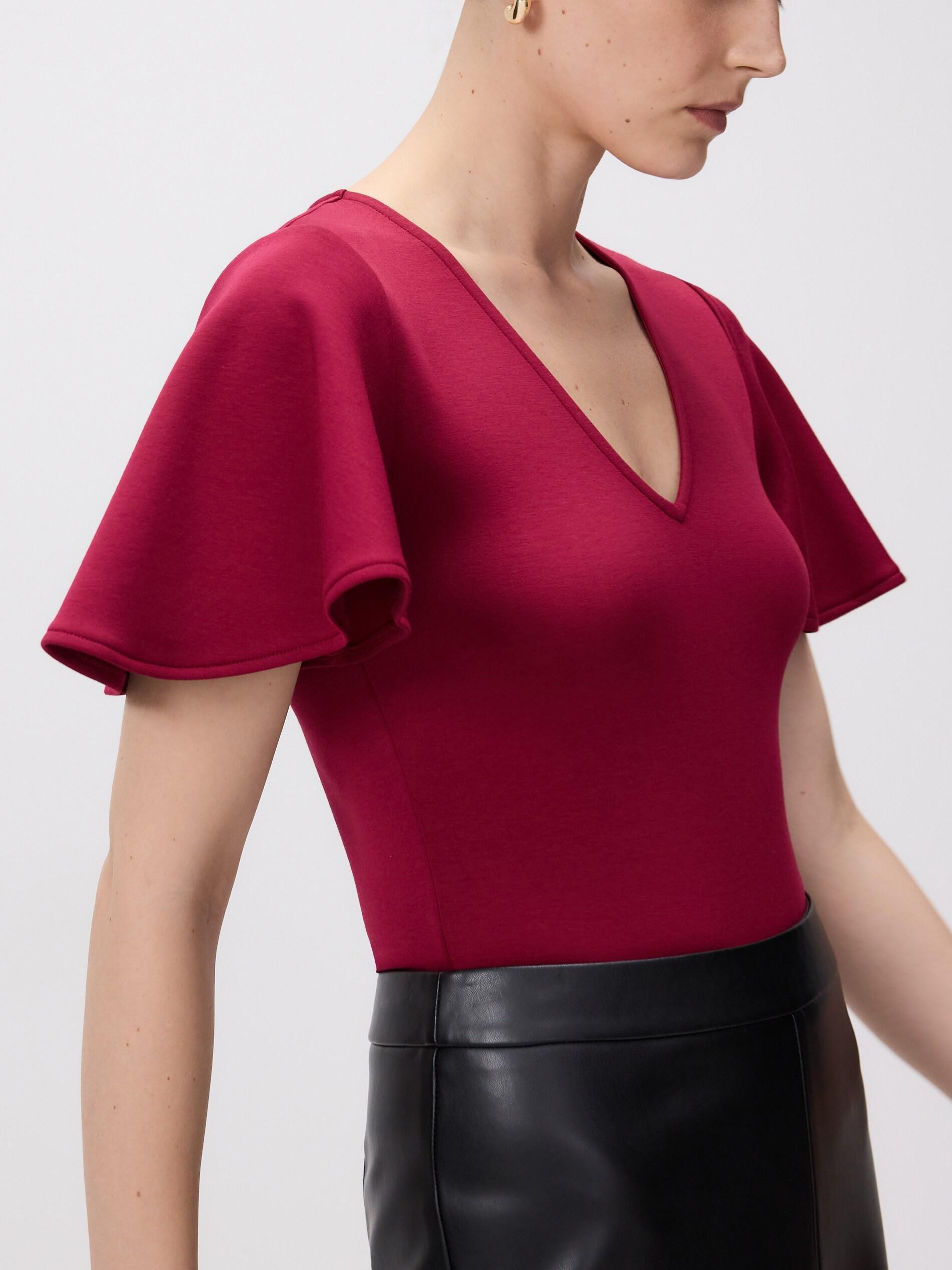 Maroon Ladies` Blouse Body, Burgundy, large image number 1