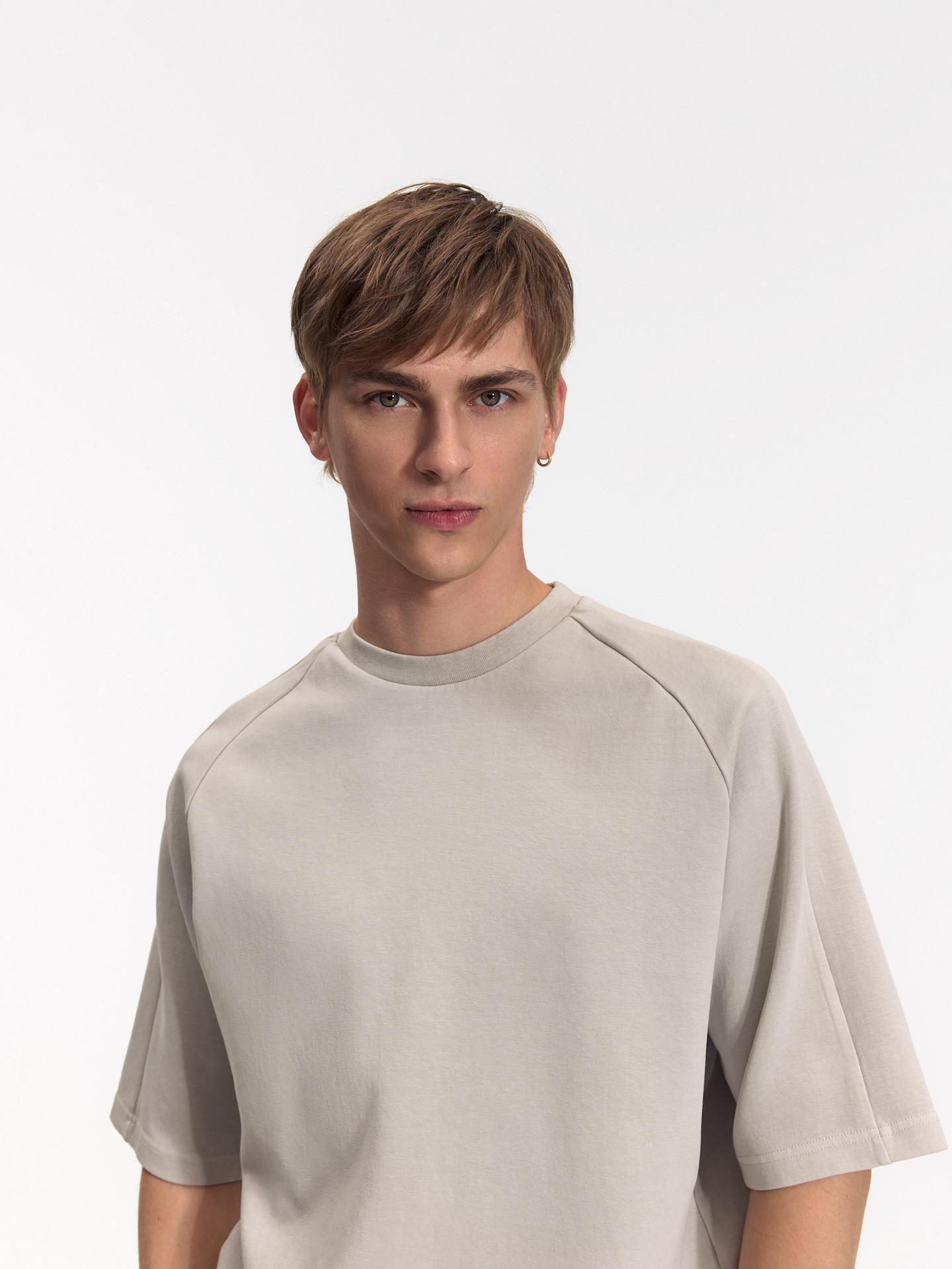 Grey Short Sleeve Sweatshirt, Light grey, large image number 2