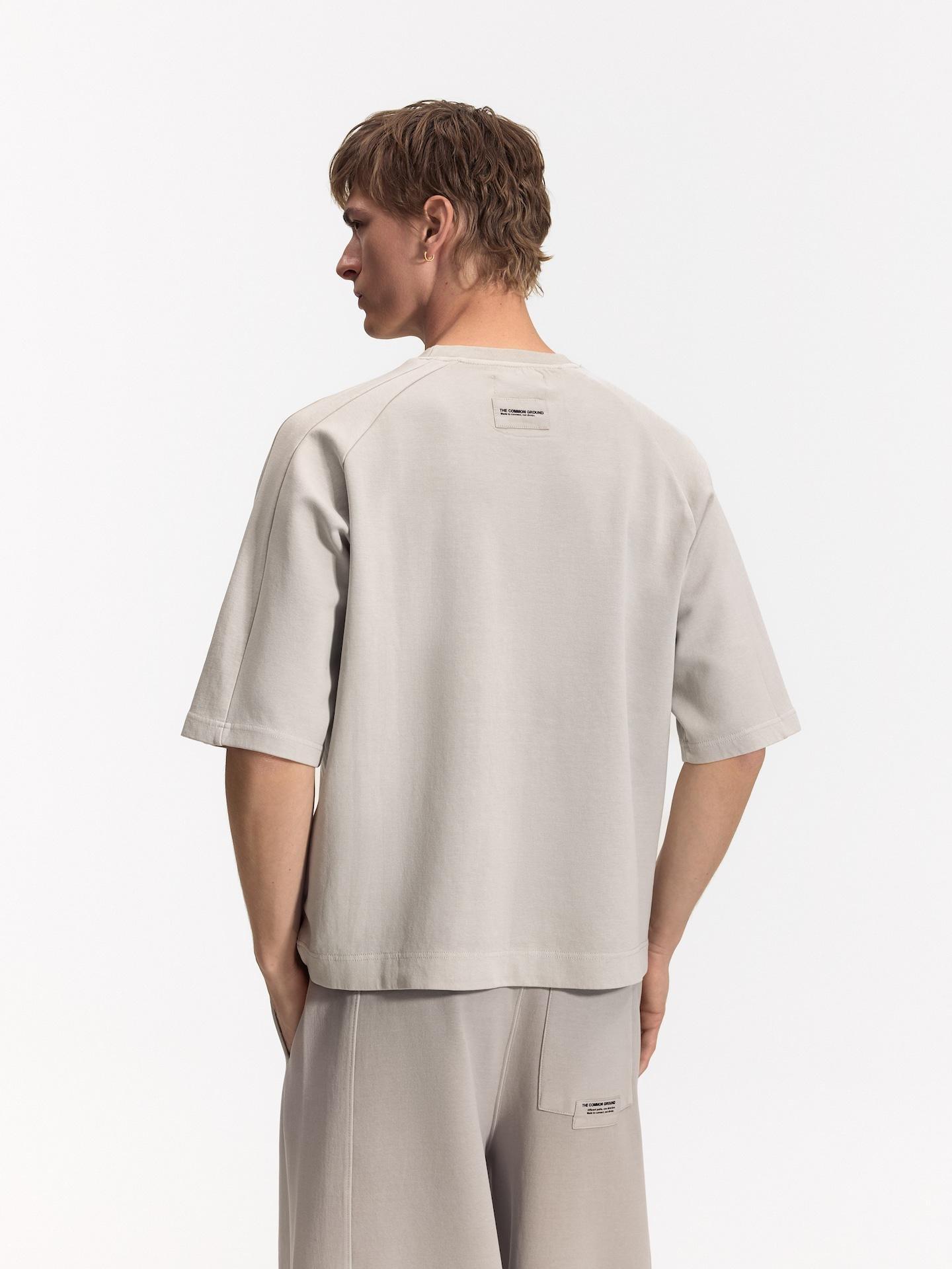 Grey Short Sleeve Sweatshirt, Light grey, large image number 3