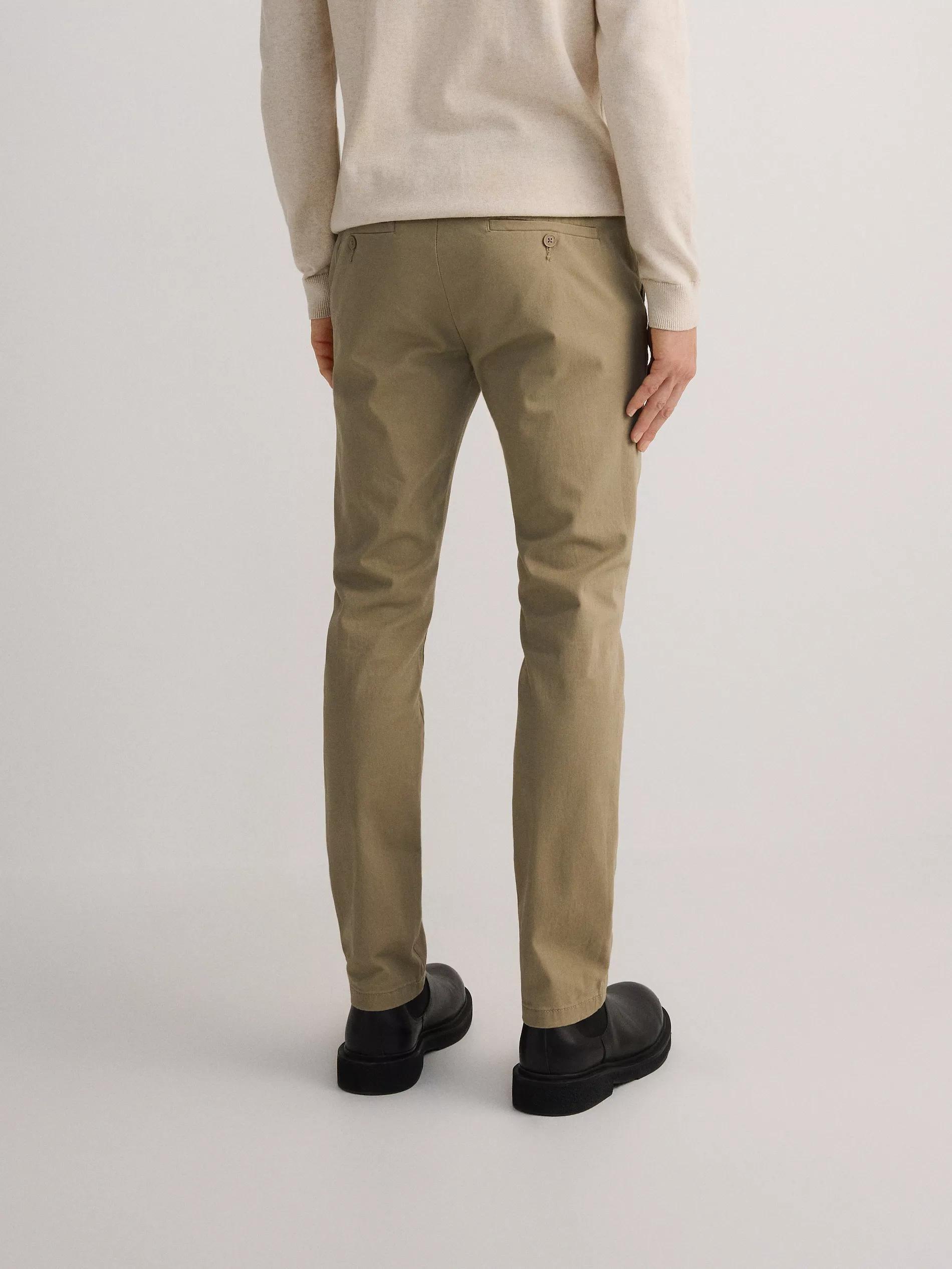 Beige Slim-Fit Chino Pants With A High Cotton Content, , large image number 3