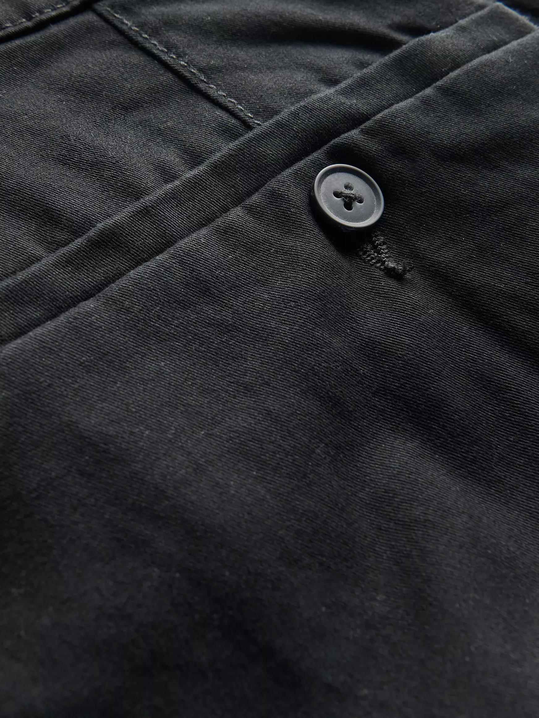 Black Chino Slim Cotton Rich Trousers, Black, large image number 5