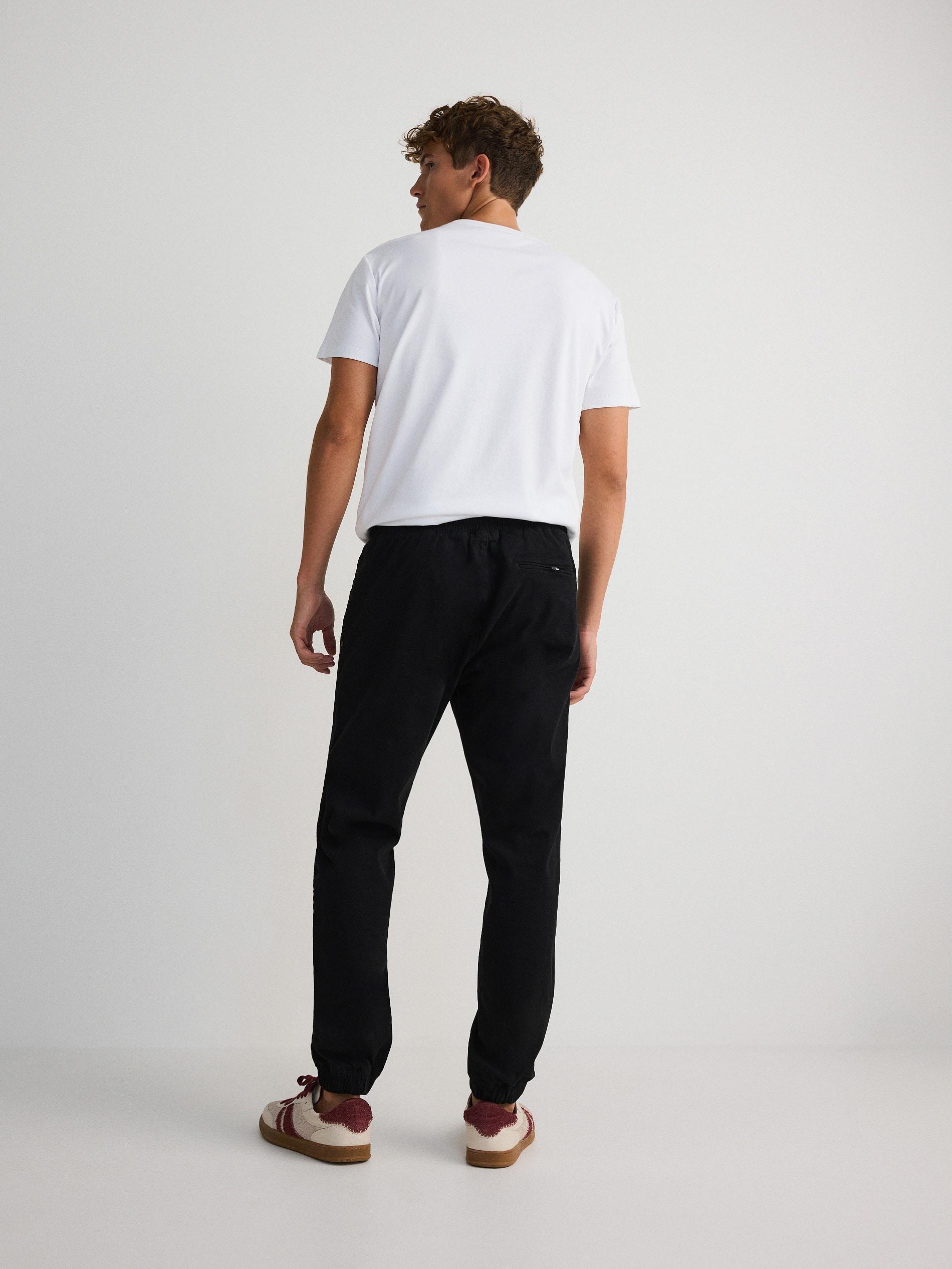 Black Slim Joggers, Black, medium