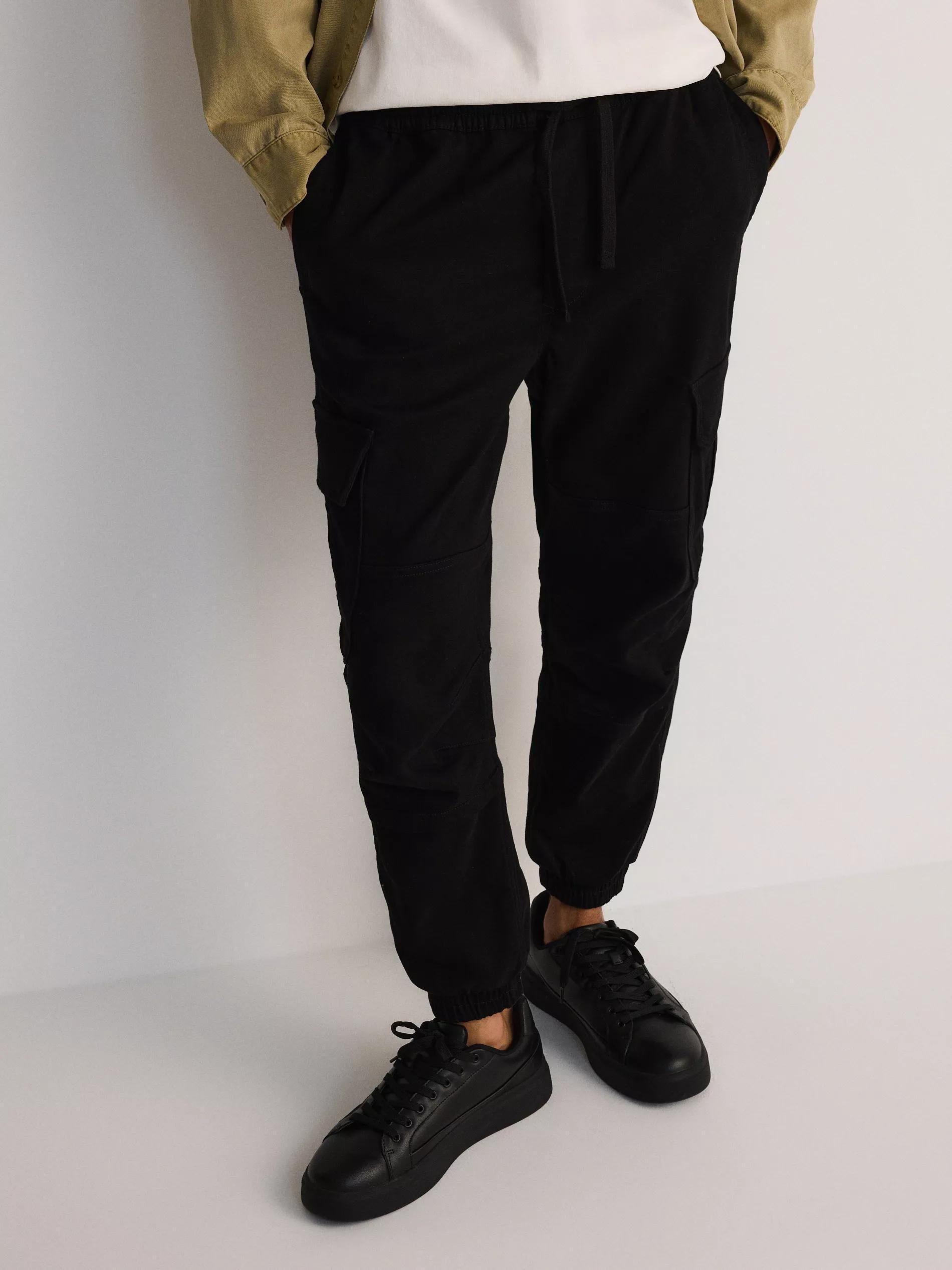 Black Casual Trousers Full Length, , large image number 0