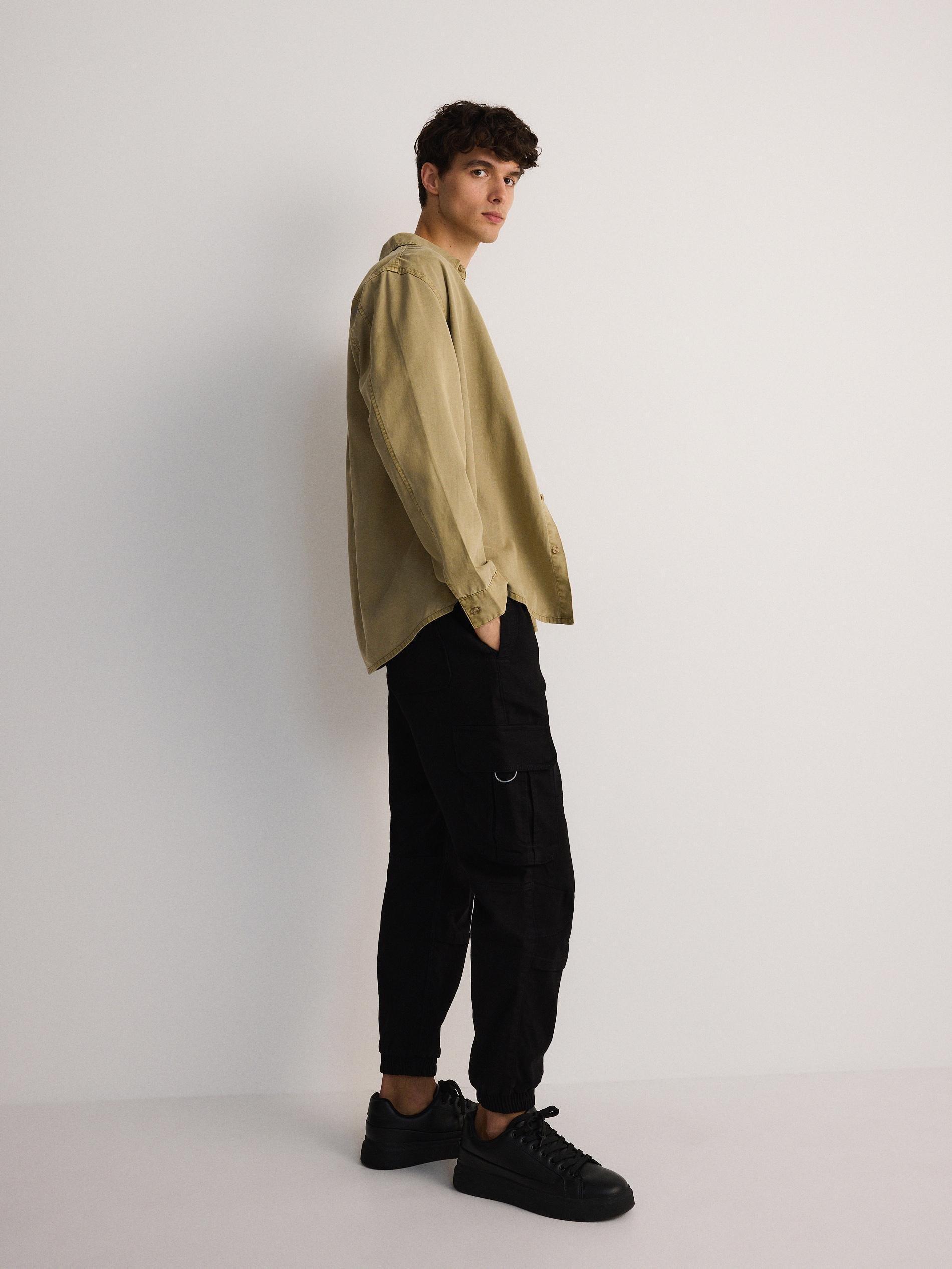 Black Casual Trousers Full Length, , large image number 2