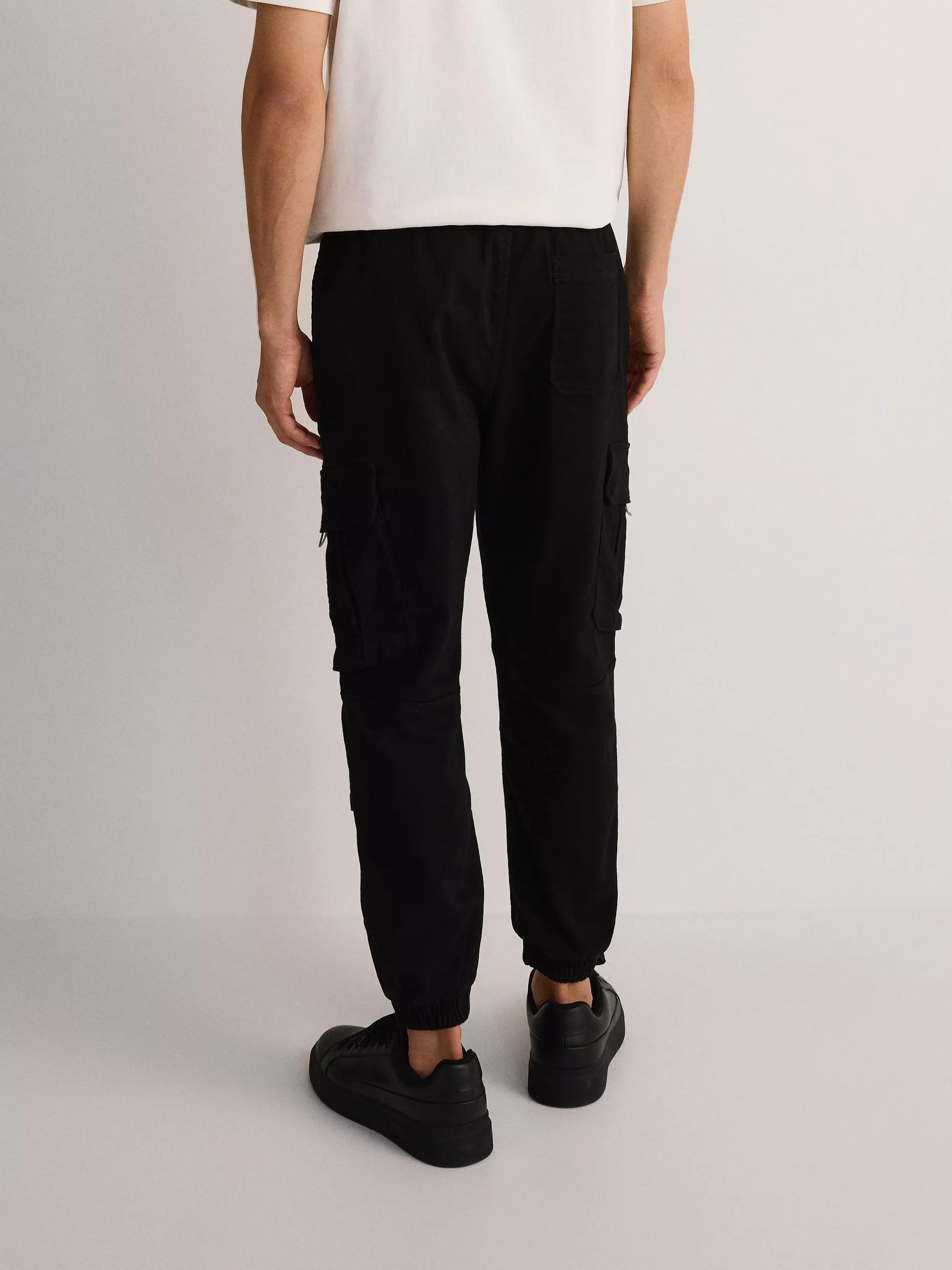 Black Casual Trousers Full Length, , large image number 3