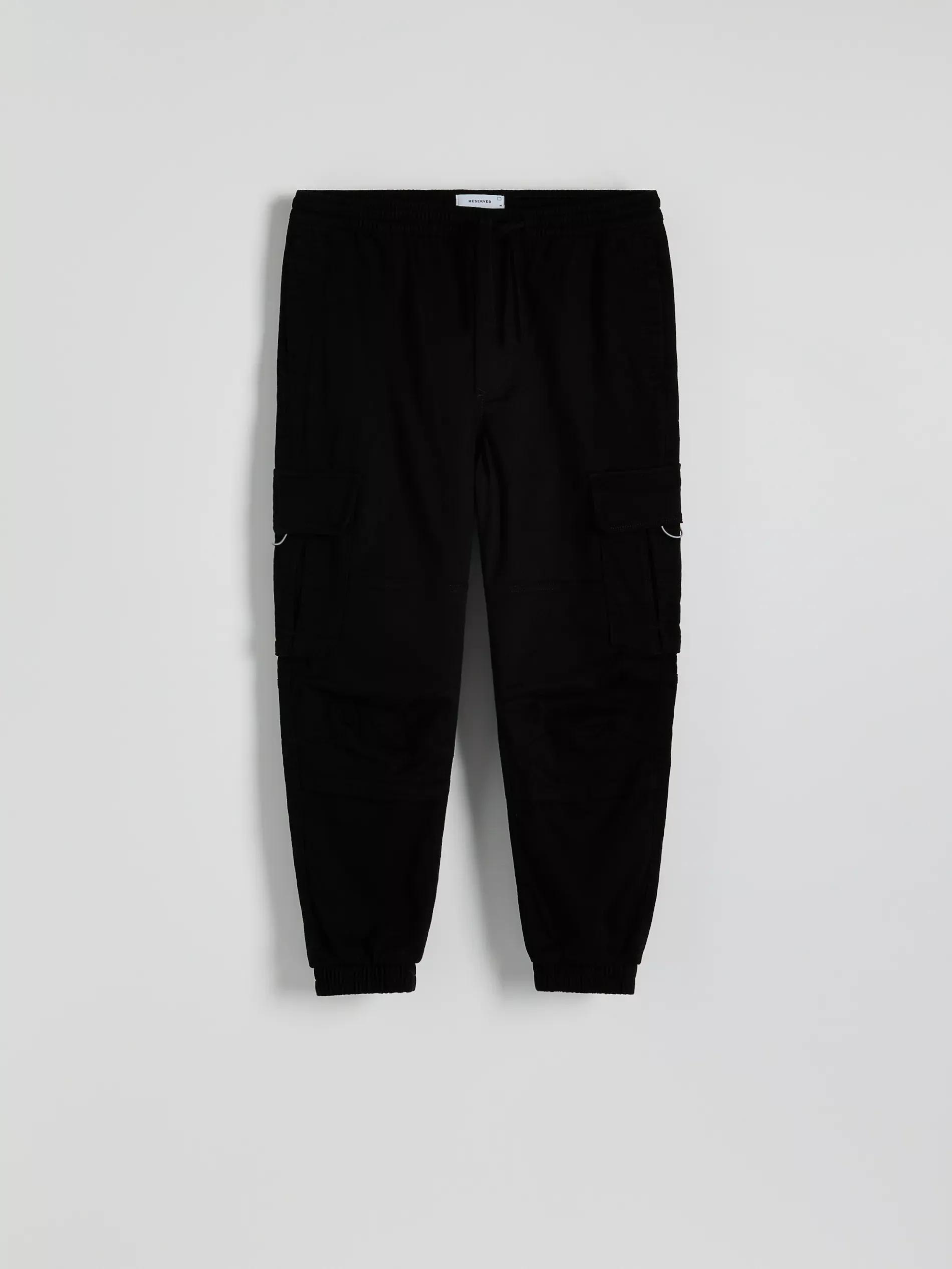 Black Casual Trousers Full Length, , large image number 4