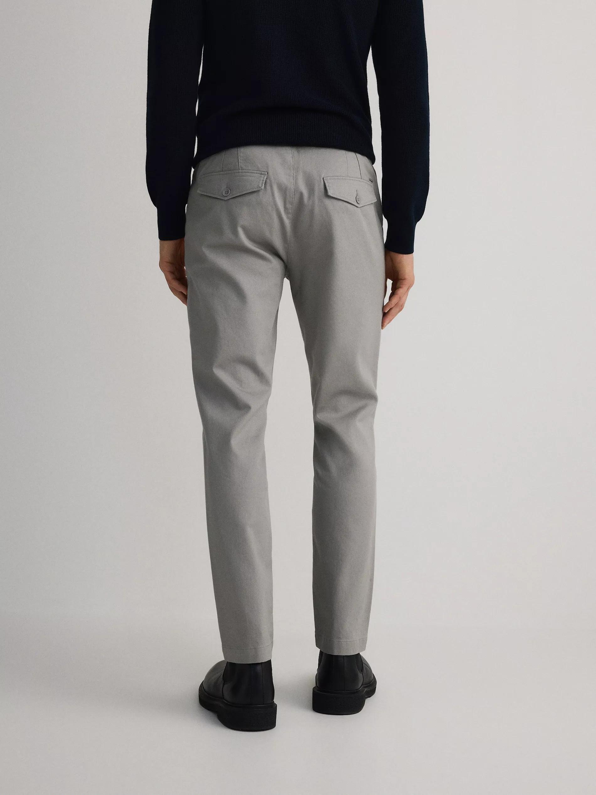 Grey Chino Slim Cotton Rich Trousers, , large image number 3
