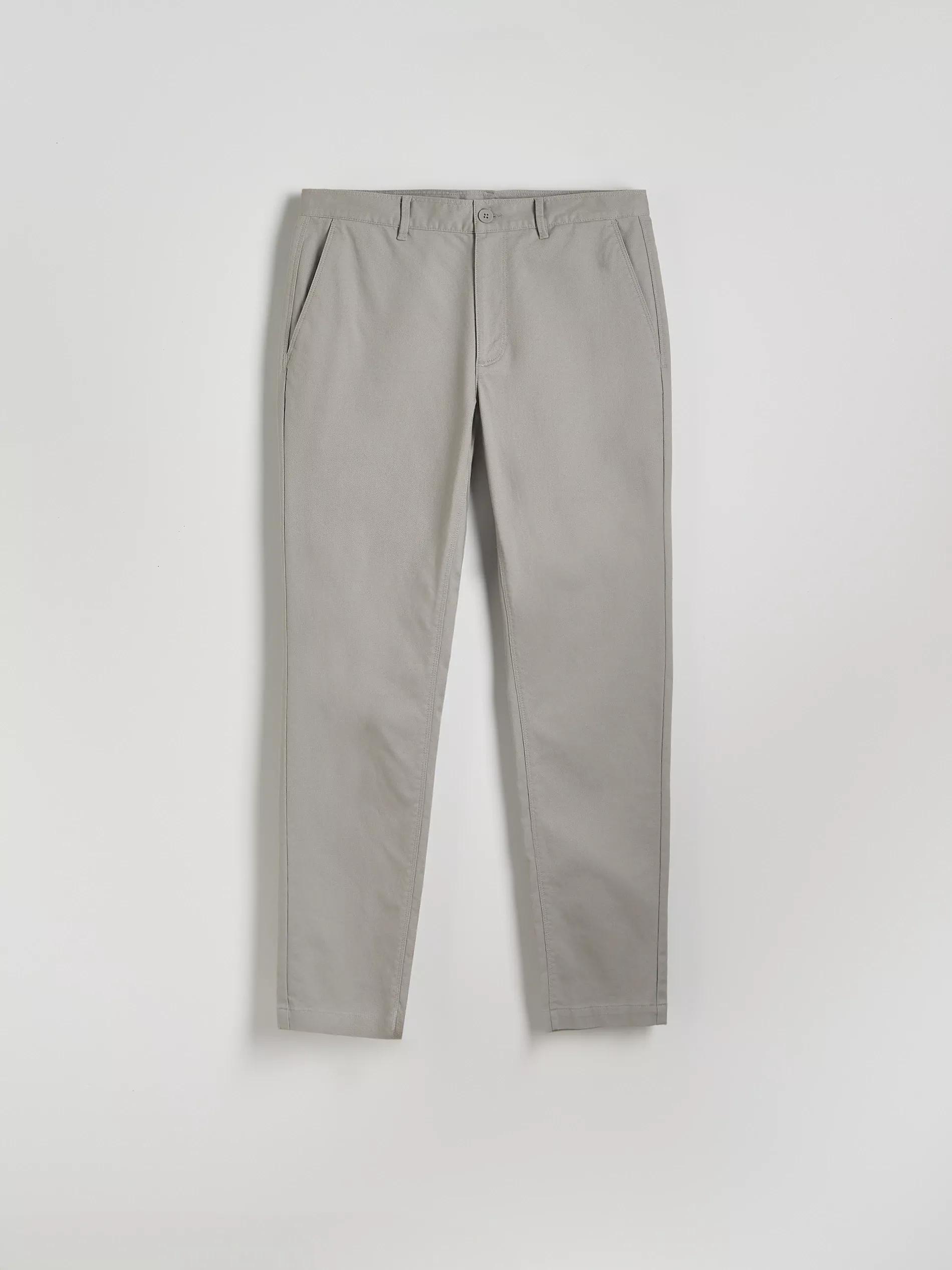 Grey Chino Slim Cotton Rich Trousers, , large image number 4