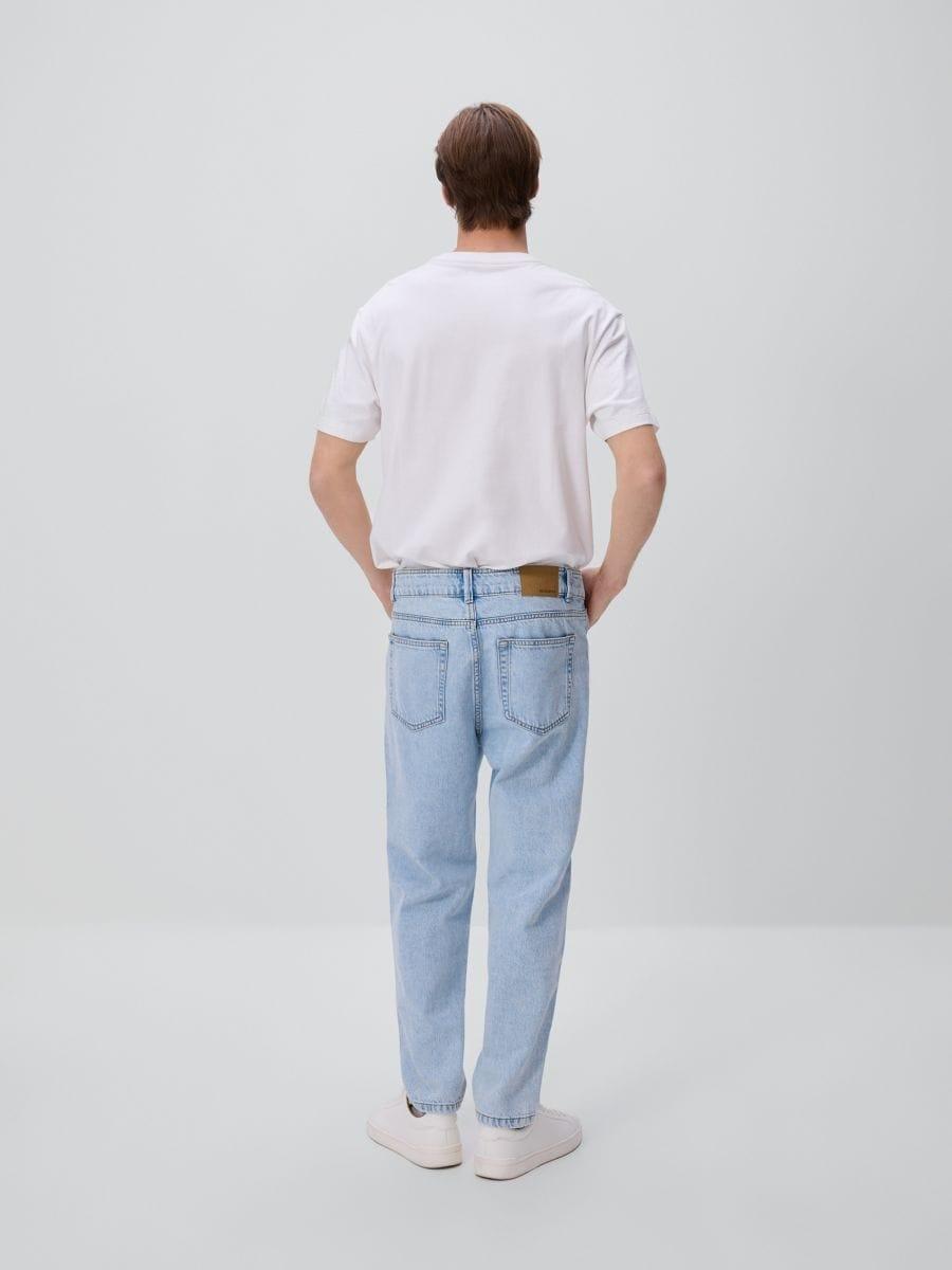 Blue Carrot Jeans With Wash Effect, Blue, large image number 1