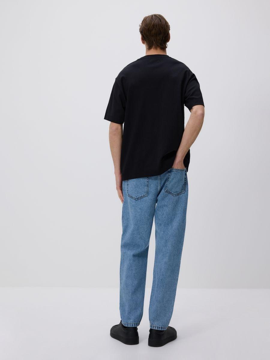 Blue Carrot Jeans With Wash Effect, Blue, large image number 1