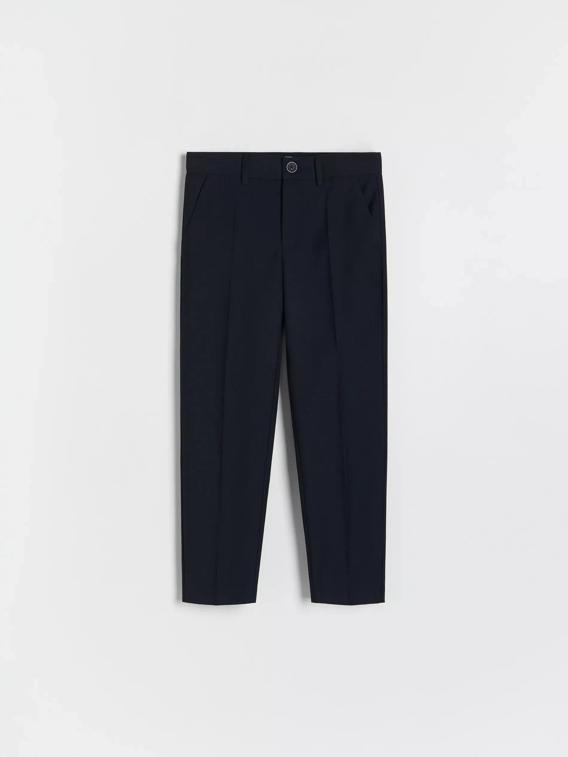 Navy Plain Trousers, Kids Boys, , large image number 0