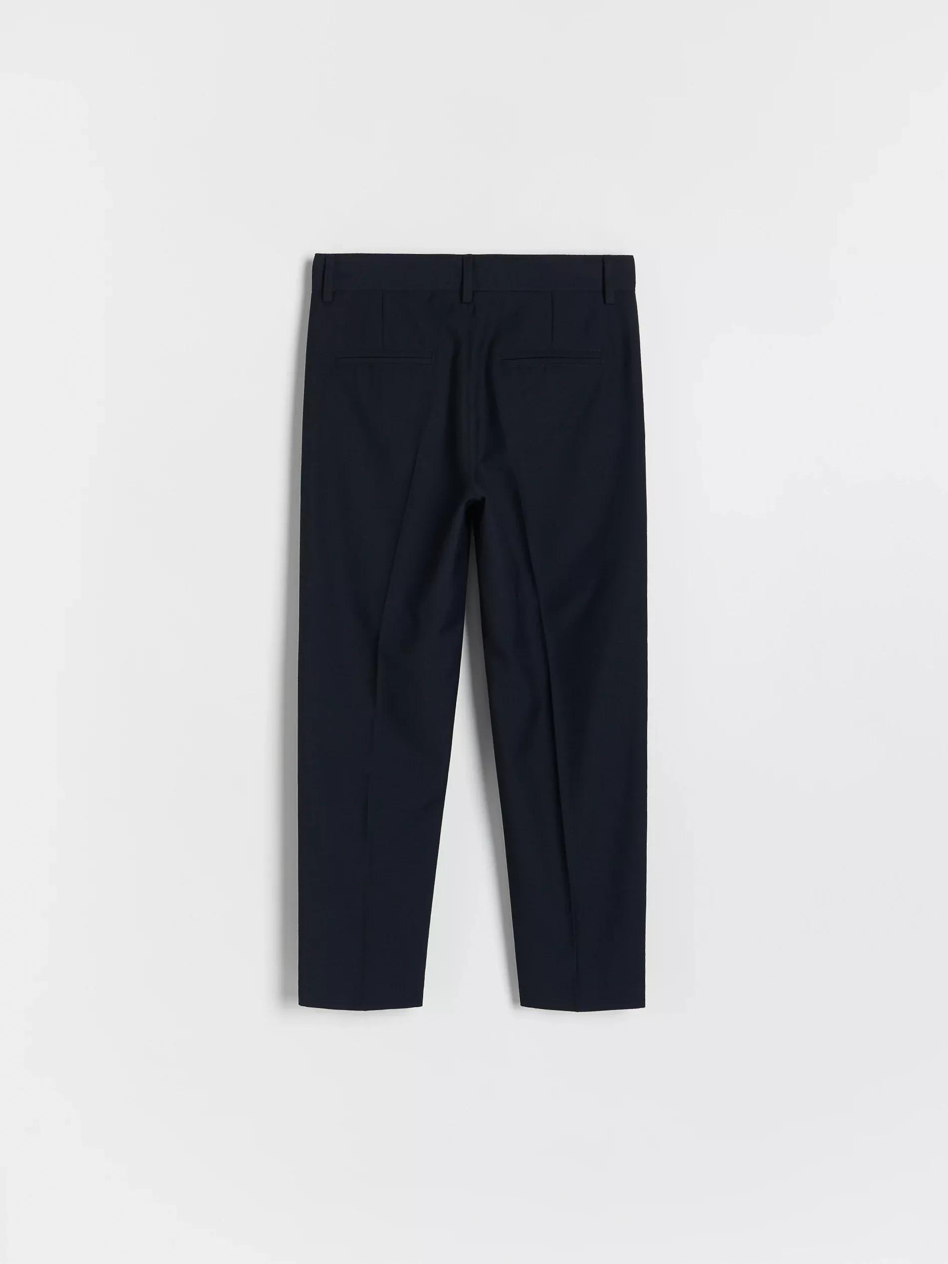 Navy Plain Trousers, Kids Boys, Navy, large image number 2
