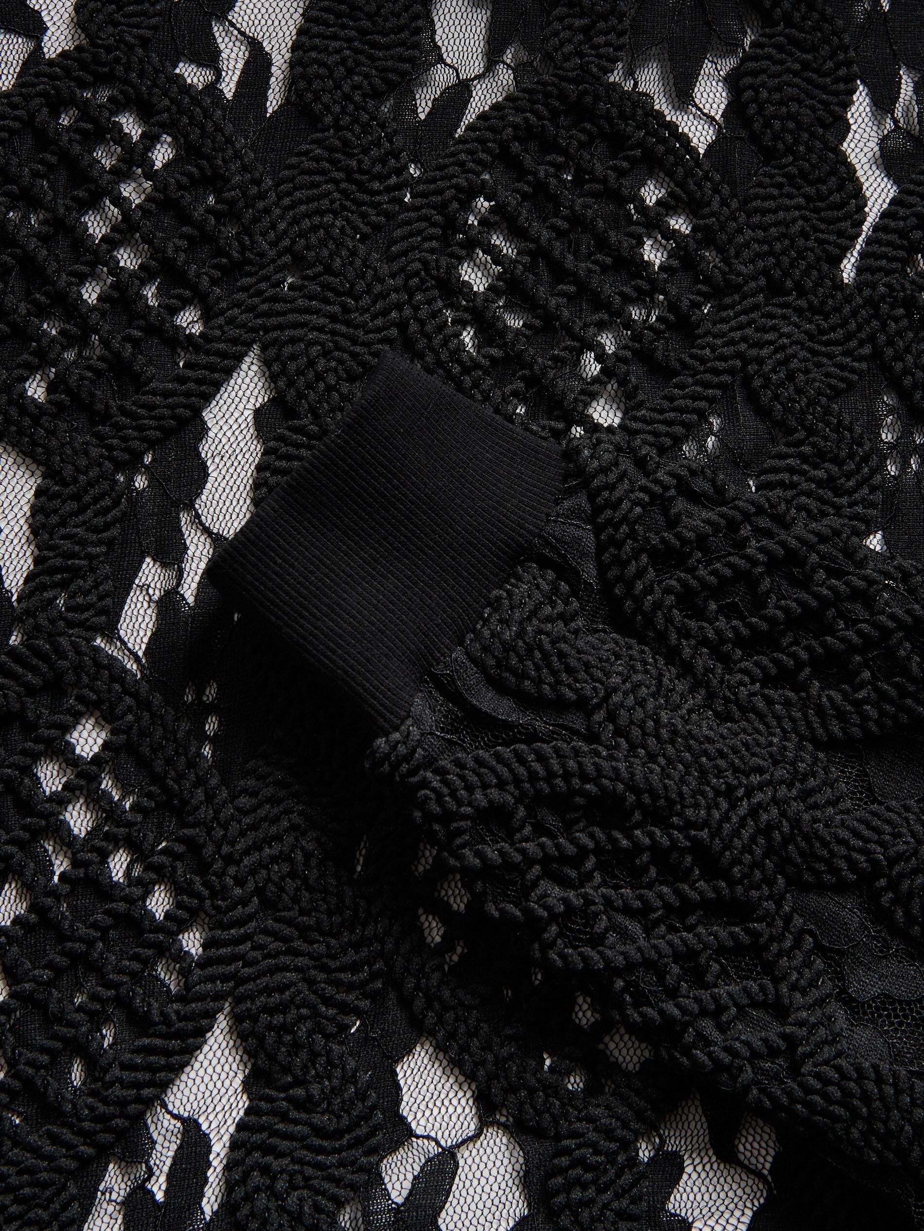 Black Lace Blouse, Black, large image number 5