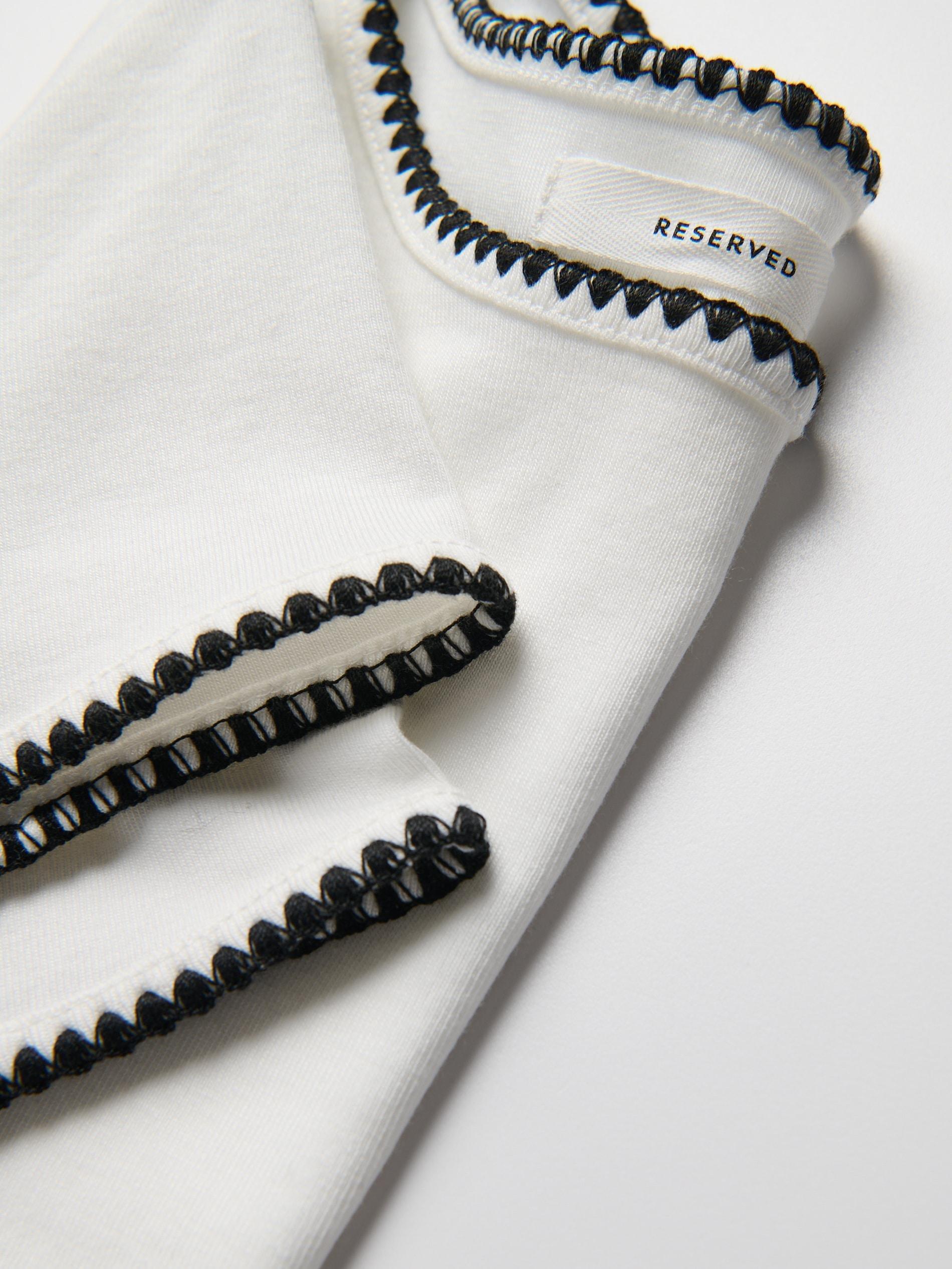 White Modal Blend T-Shirt, , large image number 1