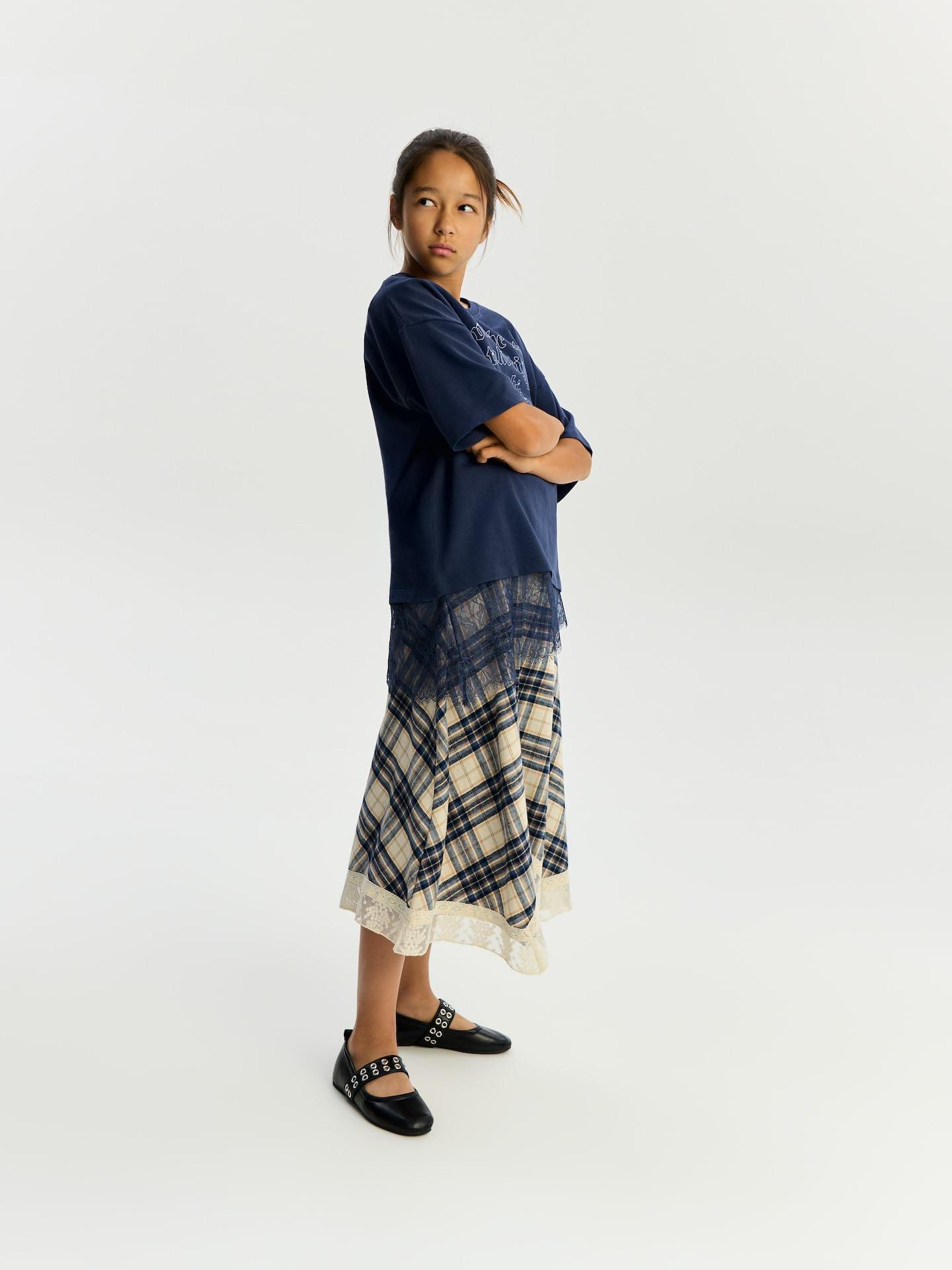 Multicolour Lace Bottom Skirt, Multicolor, large image number 3