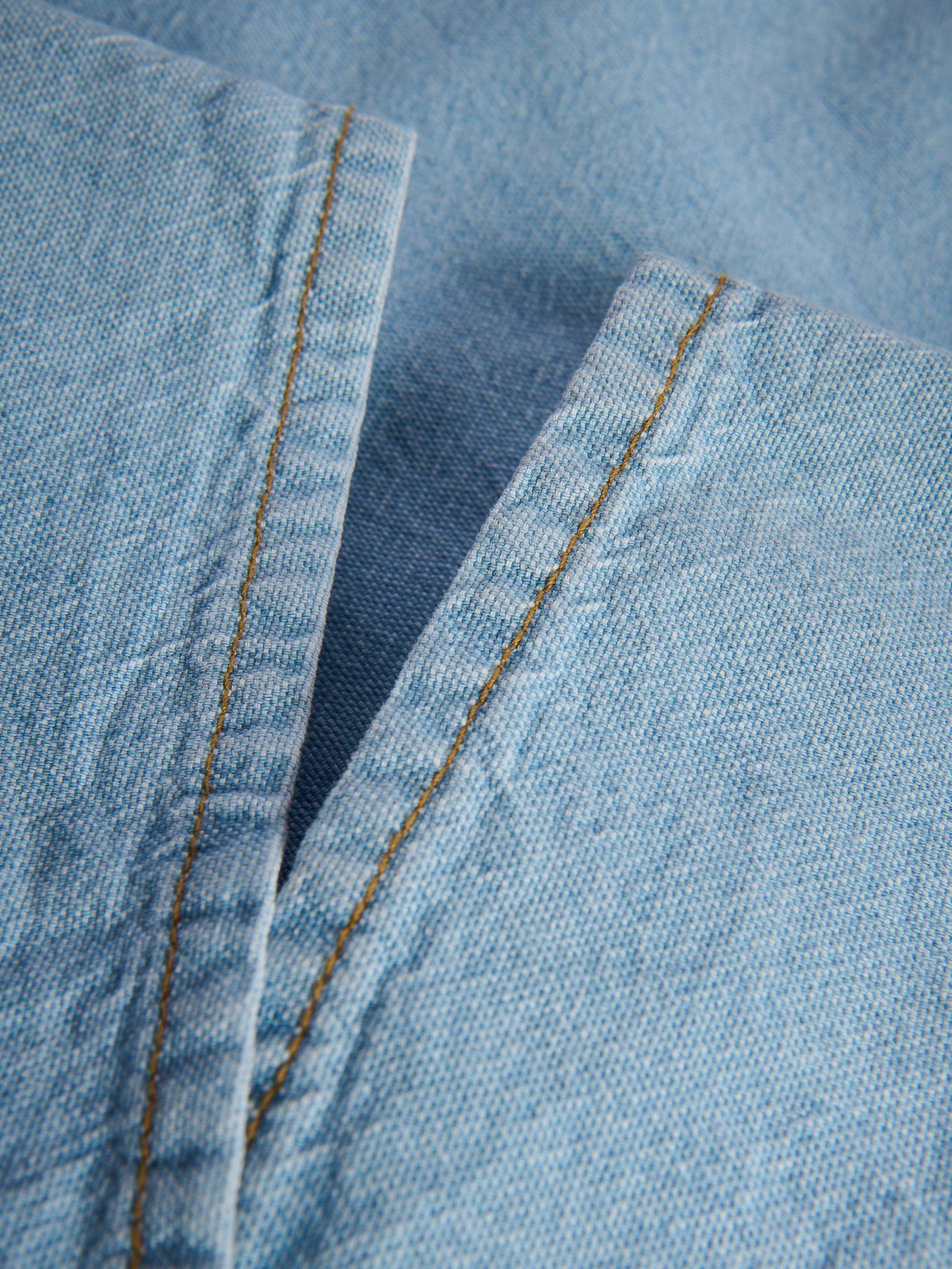 BLUE Straight denim shorts, Blue, large image number 3