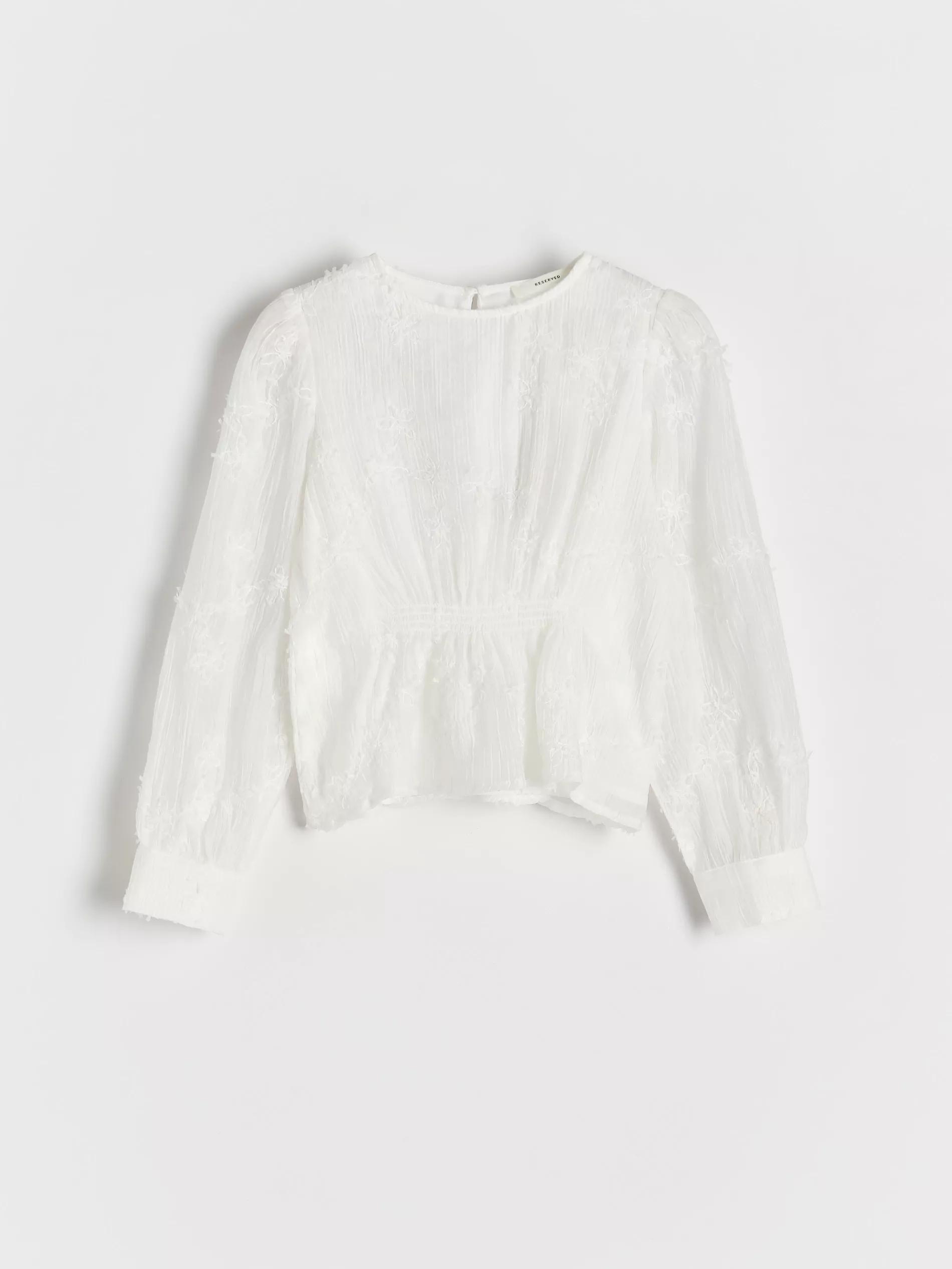 Cream Embroidered Blouse, , large image number 0