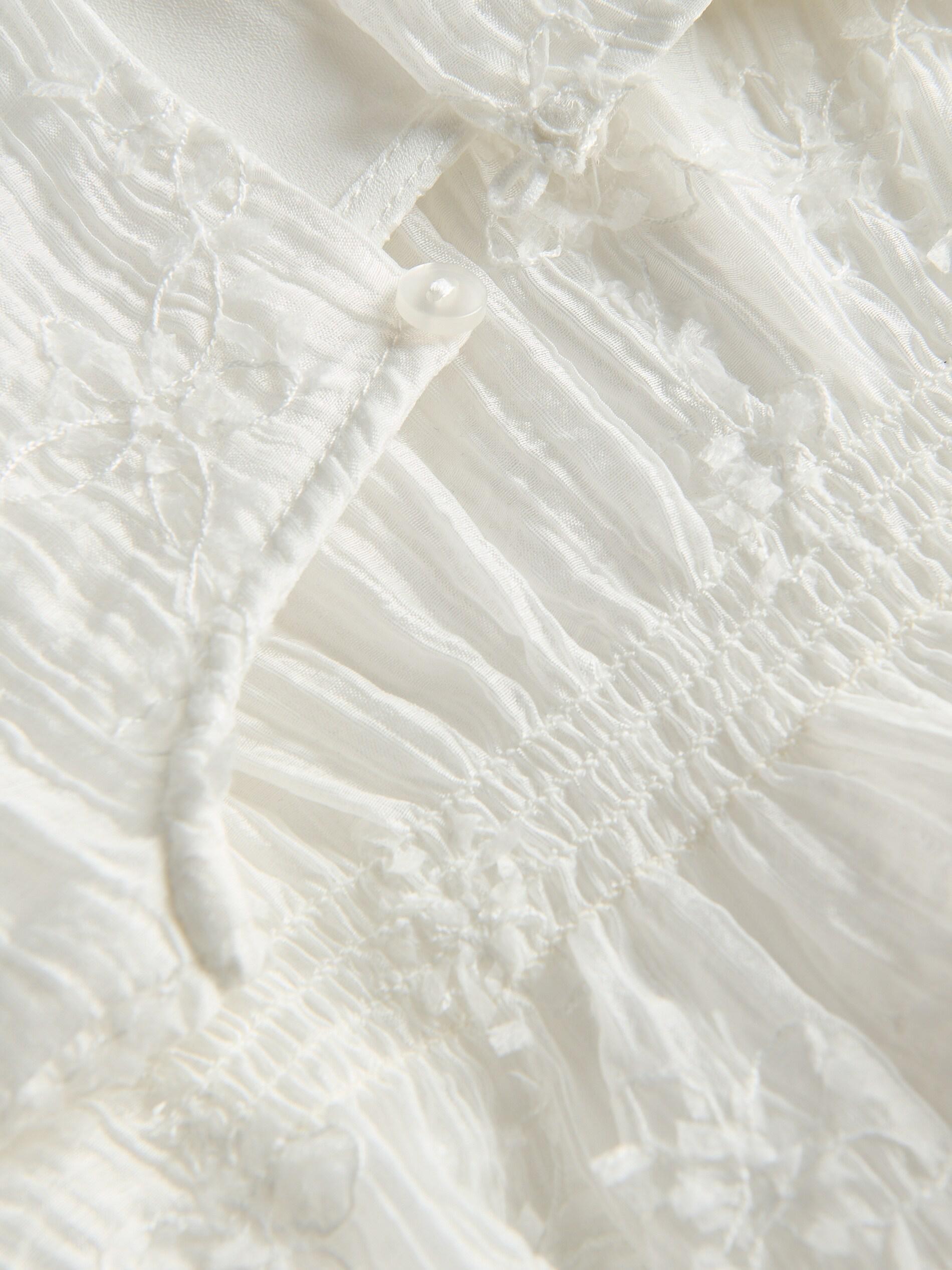 Cream Embroidered Blouse, Ivory, medium