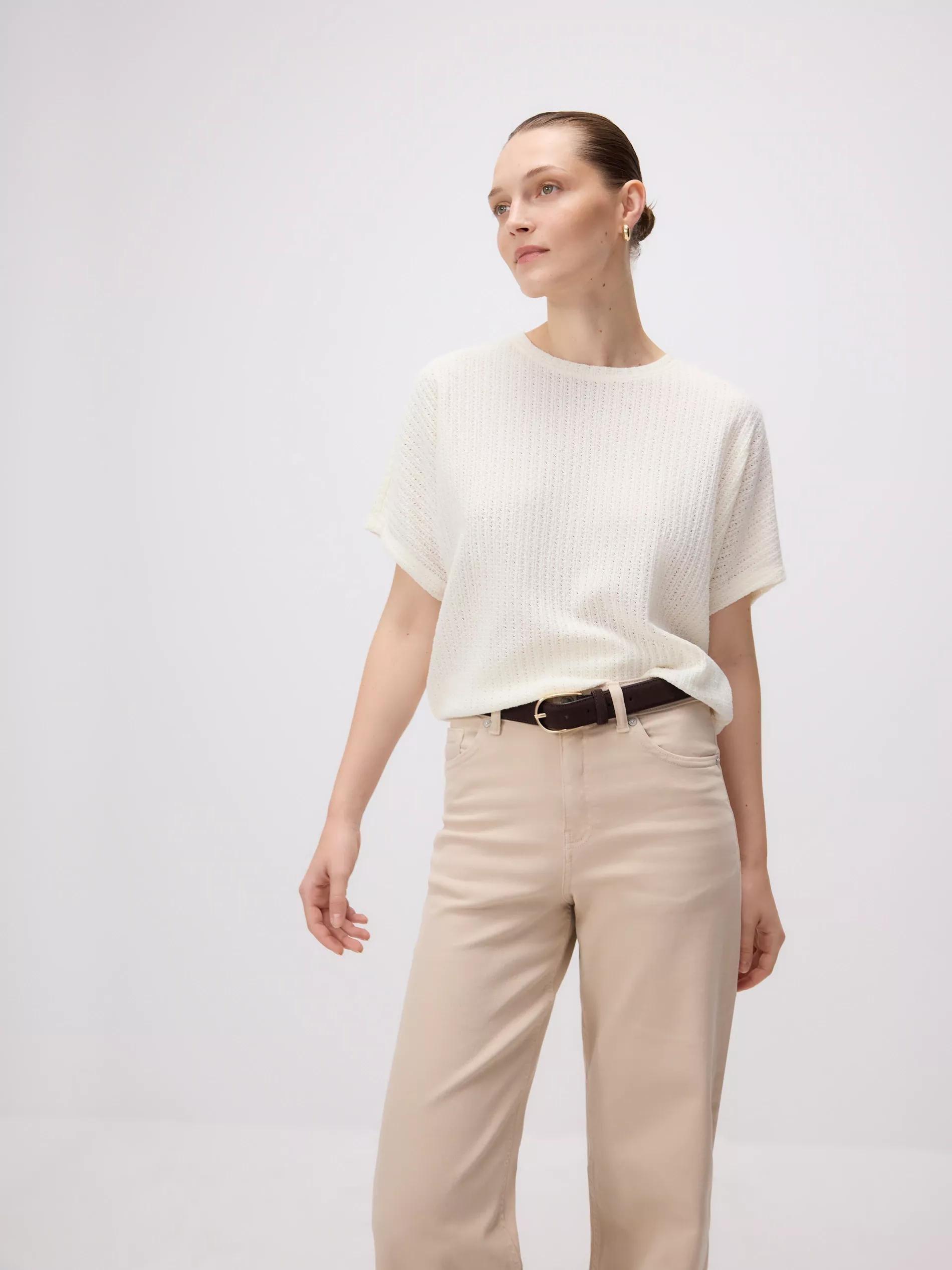 CREAM LADIES` BLOUSE, Ivory, large image number 2