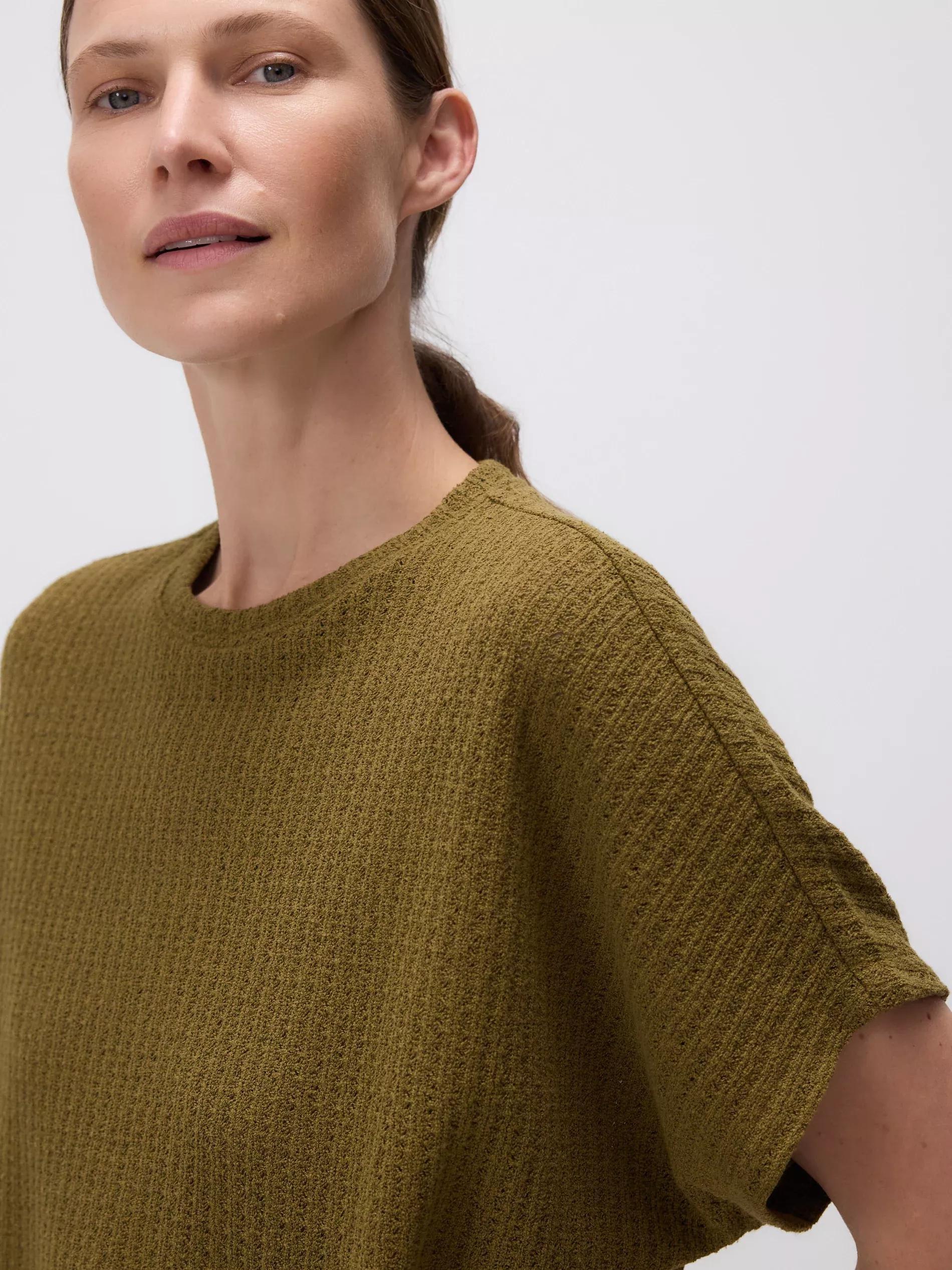 BROWNISH GREEN LADIES` BLOUSE, Khaki, large image number 2