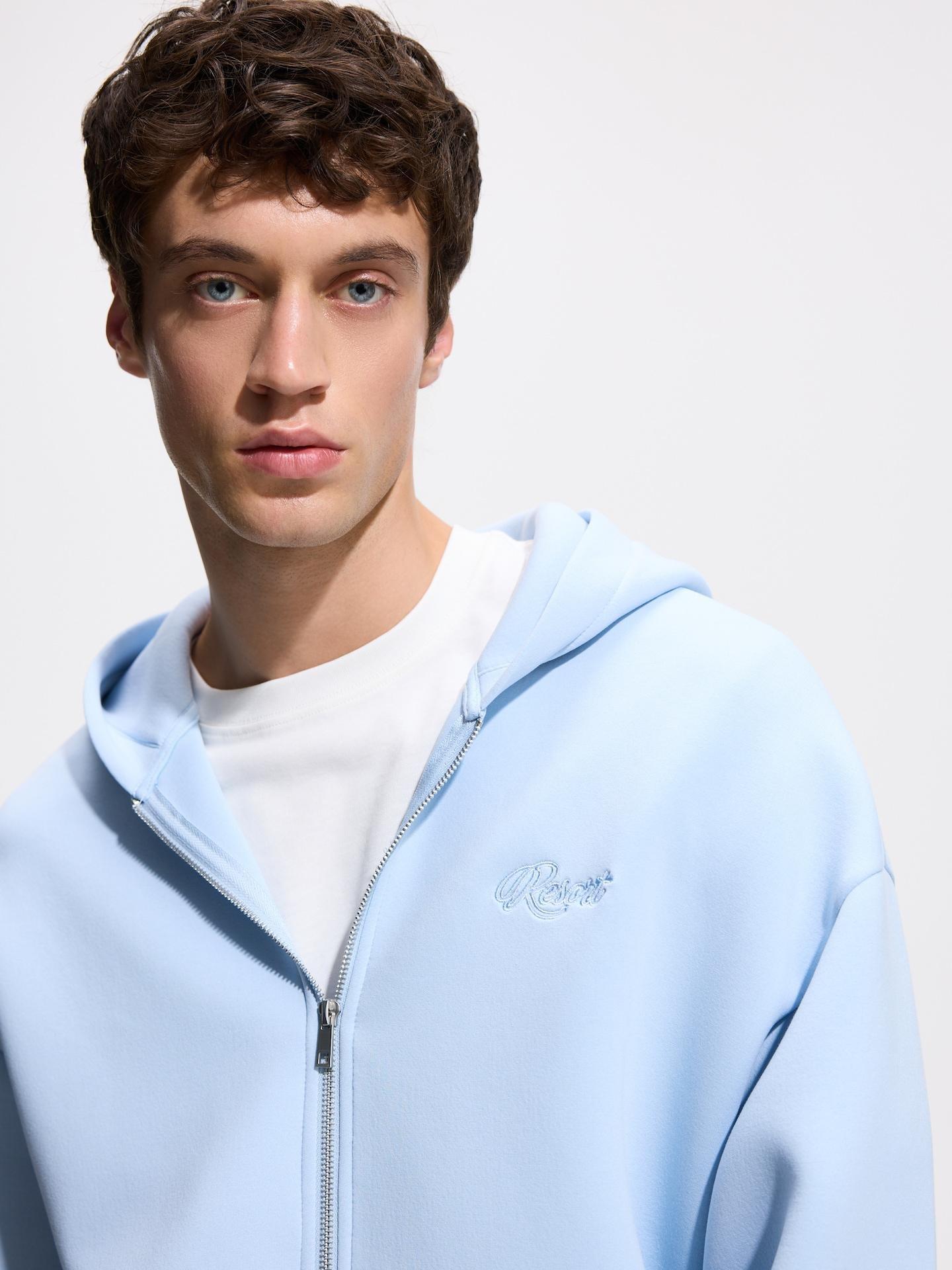 Blue Sweatshirt With Back Embroidery, Blue, large image number 3