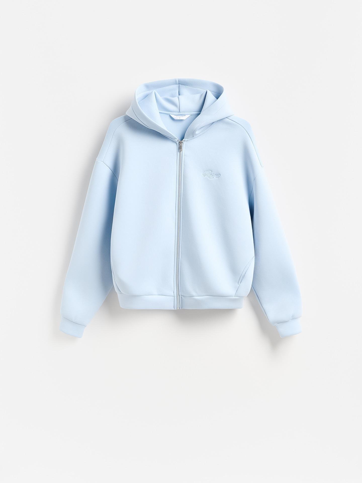 Blue Sweatshirt With Back Embroidery, Blue, large image number 5