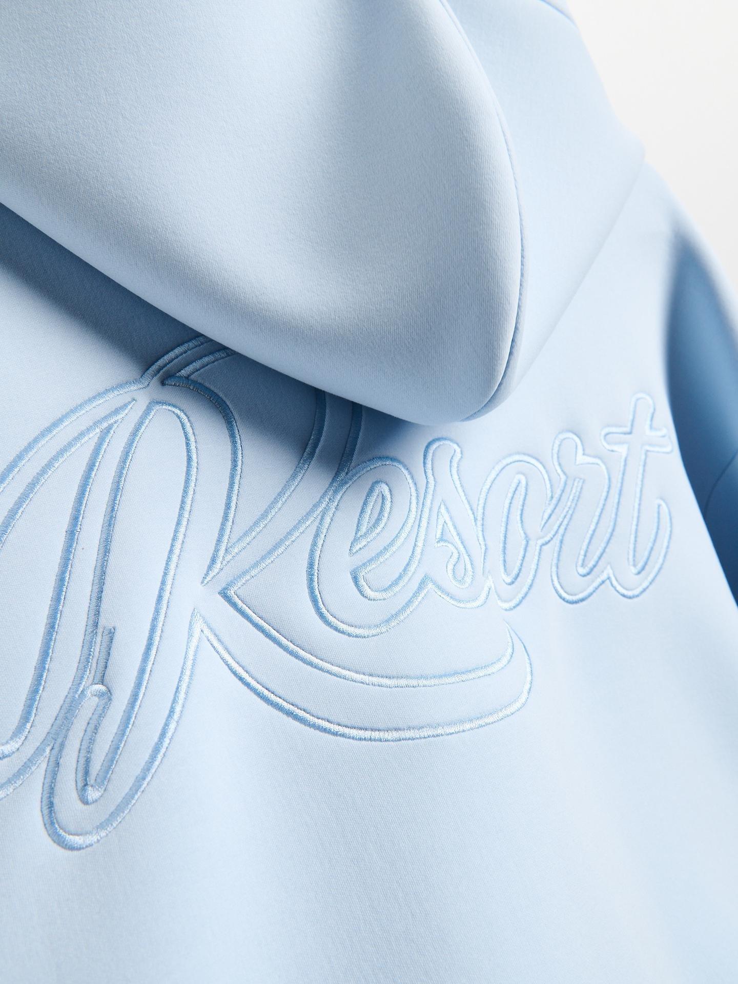 Blue Sweatshirt With Back Embroidery, Blue, large image number 6