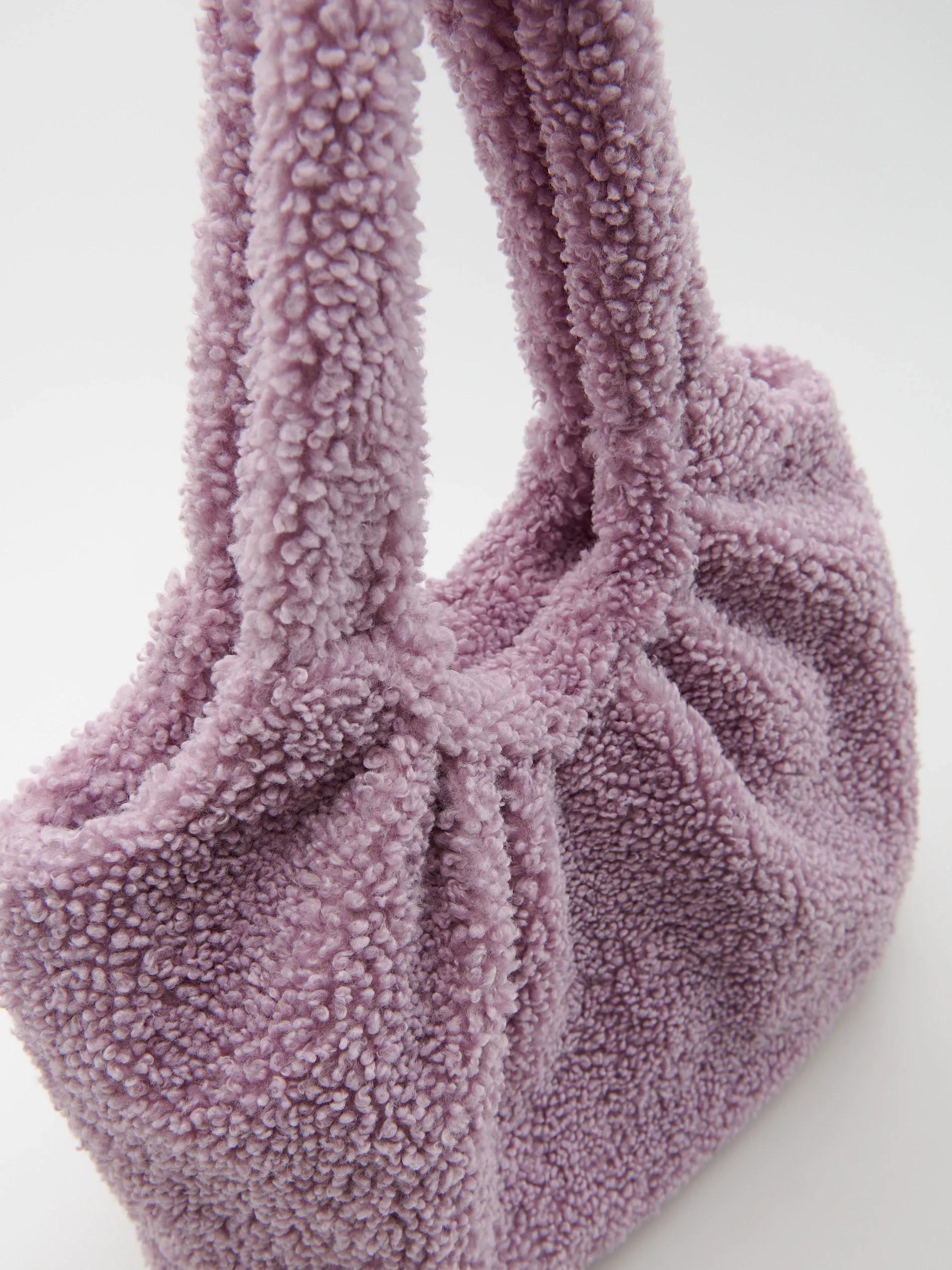 Lavender Bag Made Of Imitation Lambskin, Women, , large image number 1