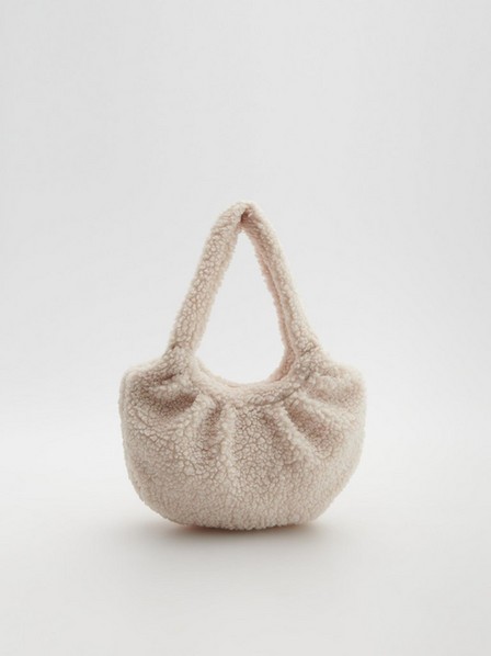 Reserved - Cream Faux Shearling Bag, Women
