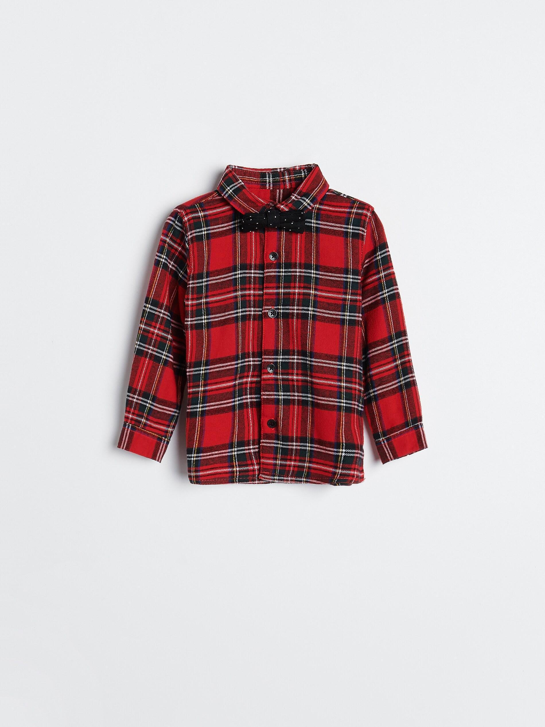 Red Check Shirt With Bow Tie, Kids Boy, , large image number 3