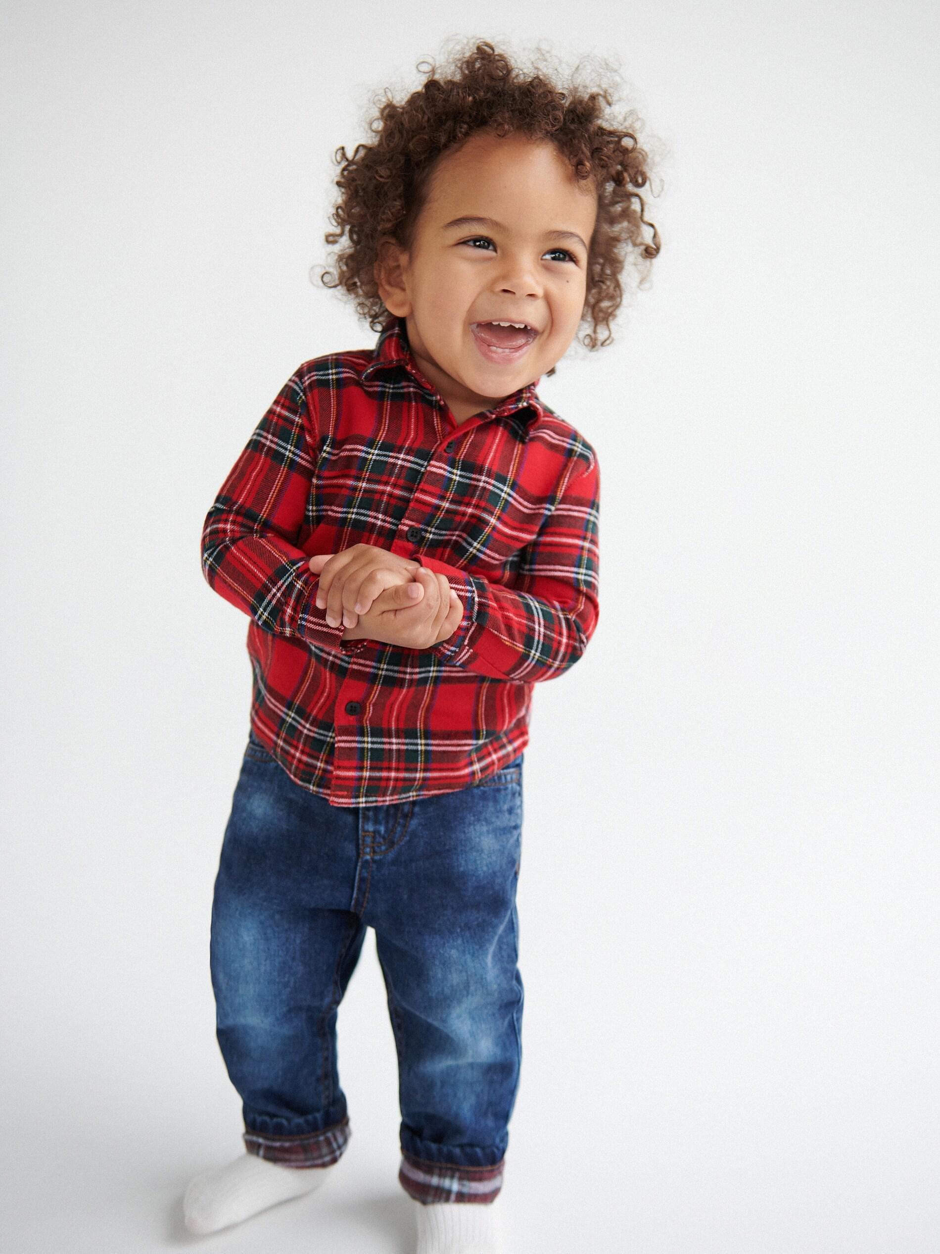 Red Check Shirt With Bow Tie, Kids Boy, , large image number 5