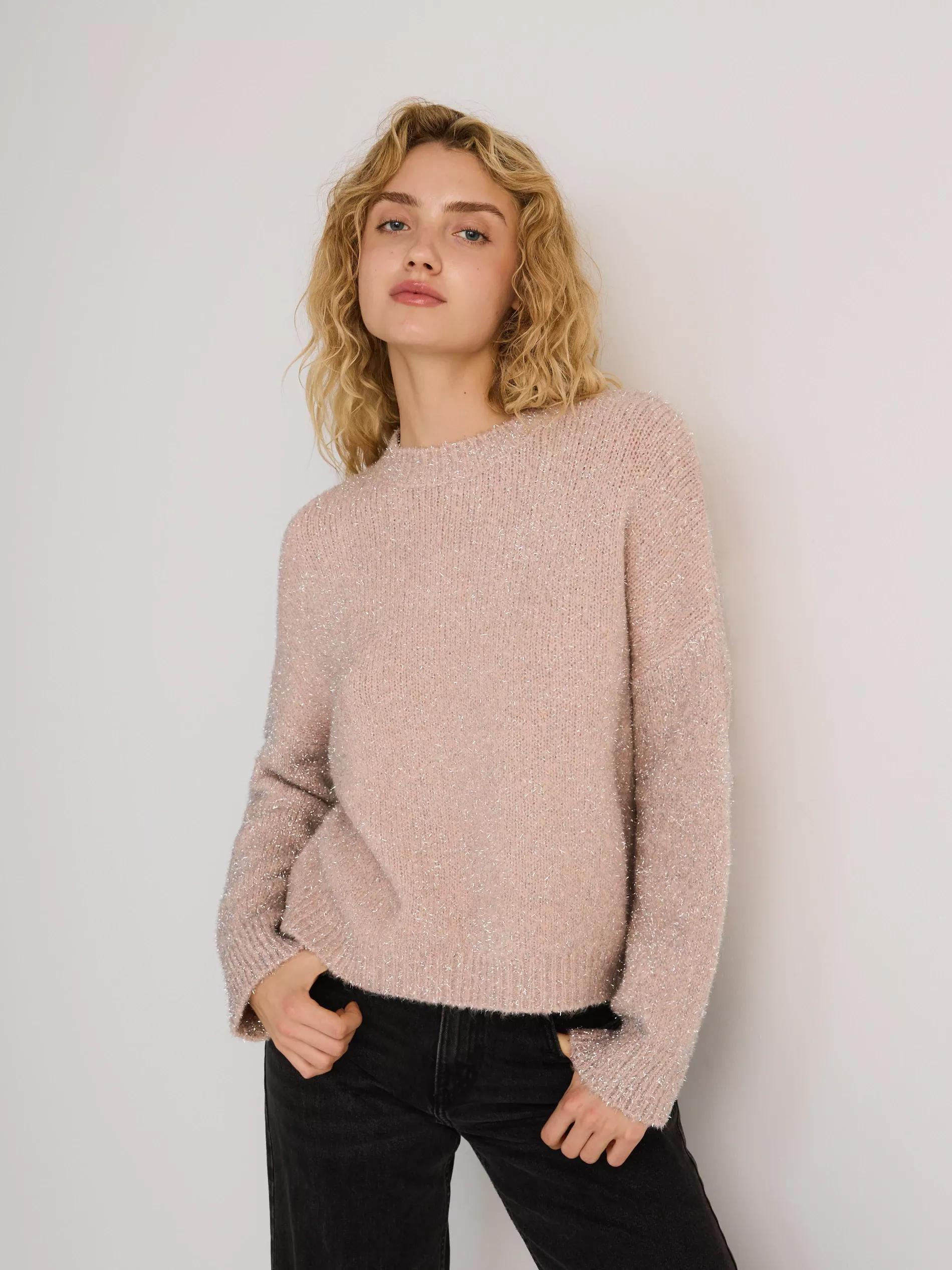 Pink Relxed Knitted Sweater, , large image number 0