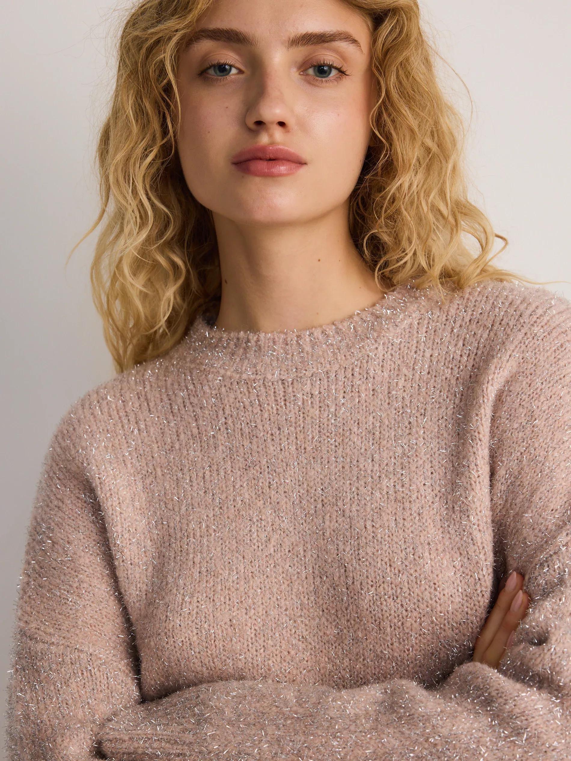 Pink Relxed Knitted Sweater, , large image number 1