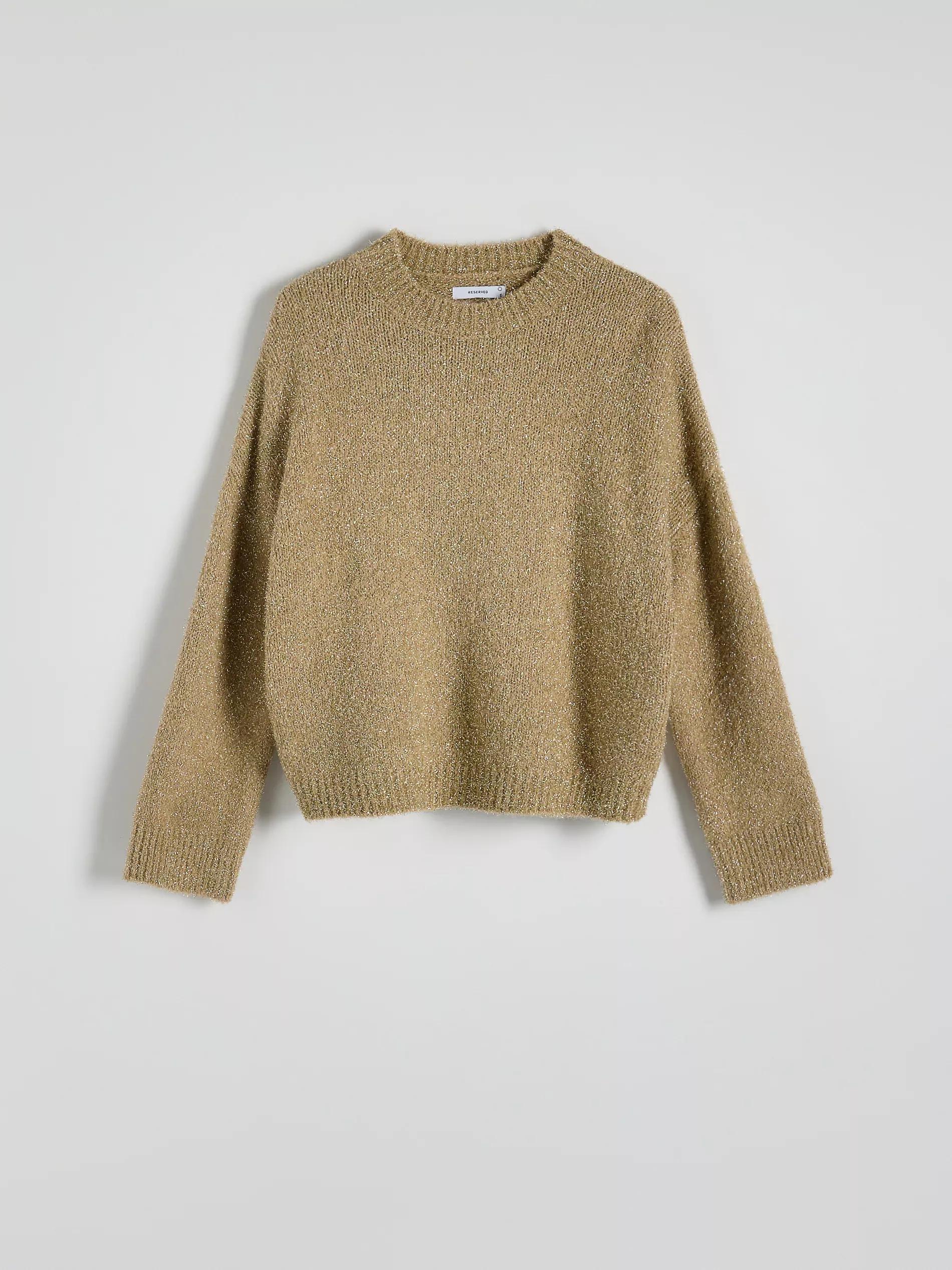 Gold Sweater With Metallic Thread, , large image number 4
