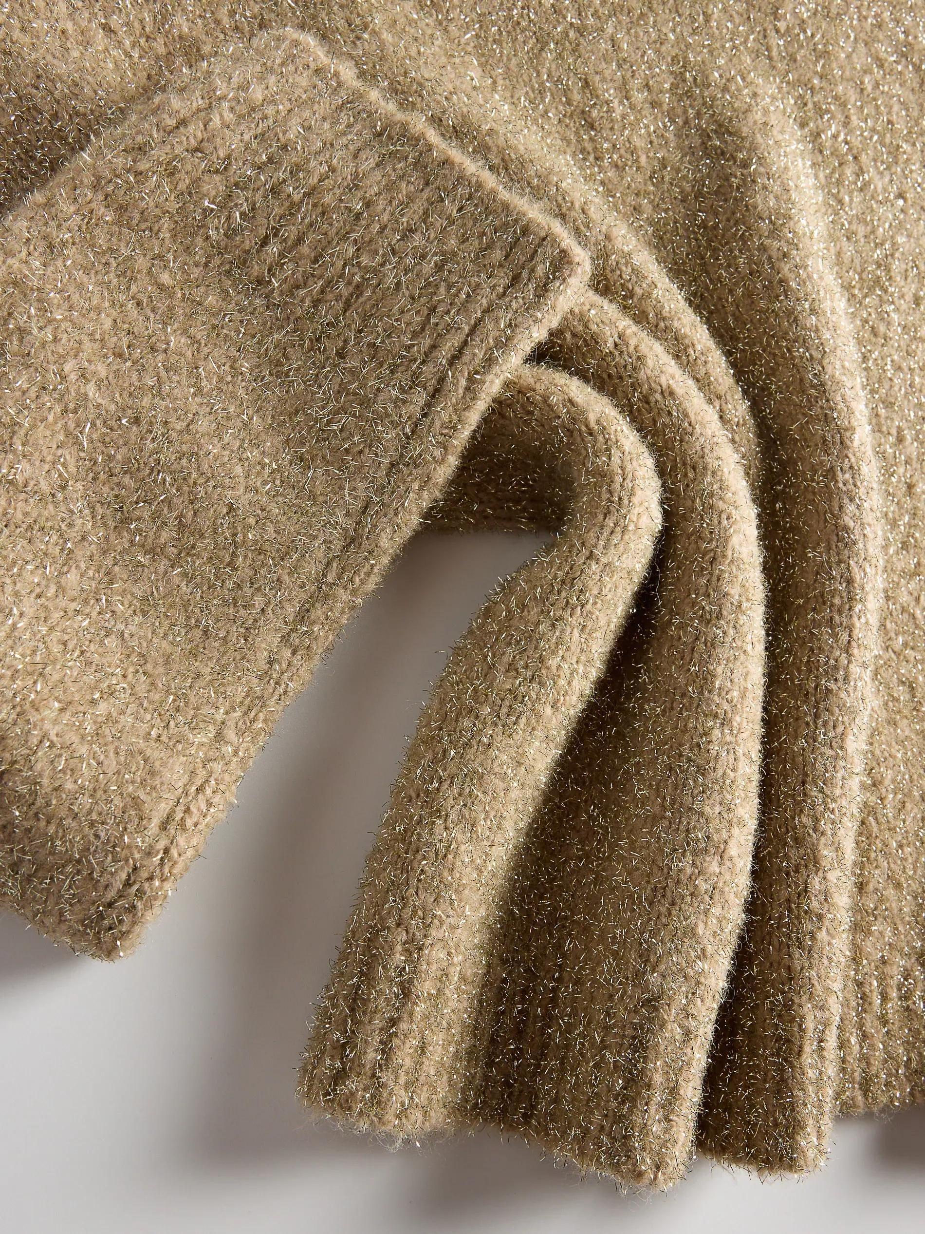 Gold Sweater With Metallic Thread, , large image number 5