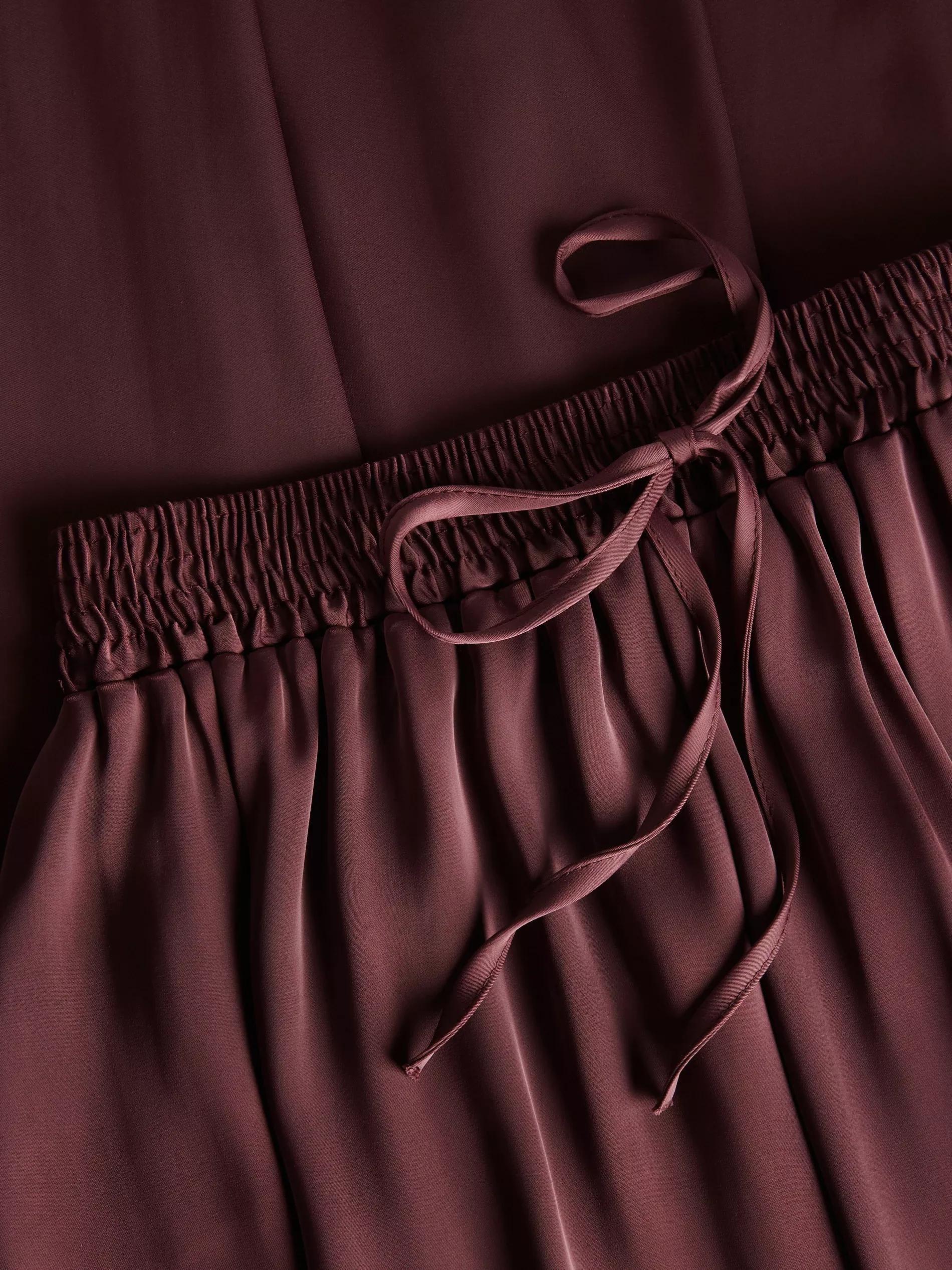 Red Satin Maxi Skirt, , large image number 5