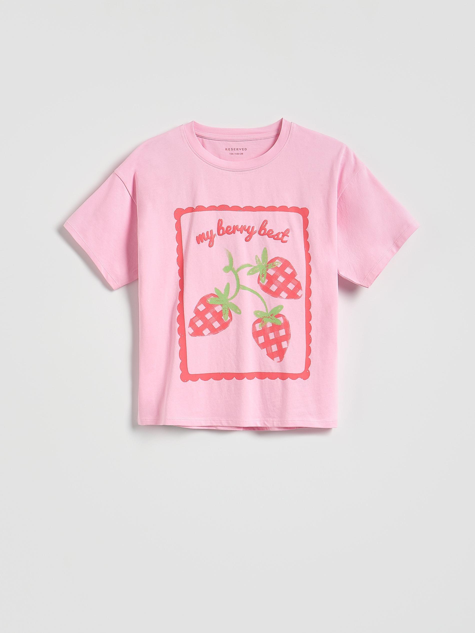 Pink T-Shirt With Print, Pink, large image number 0