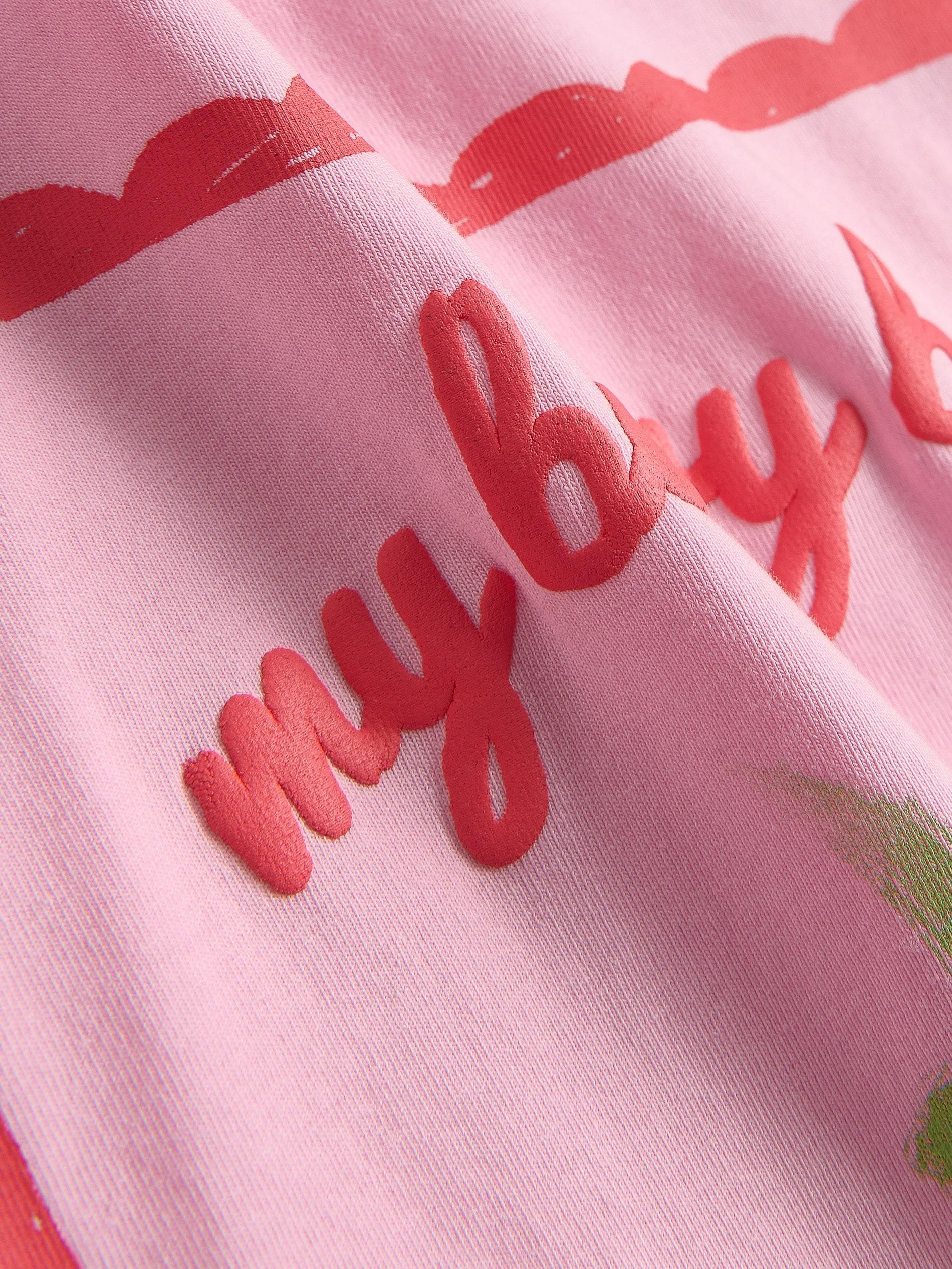 Pink T-Shirt With Print, Pink, large image number 1