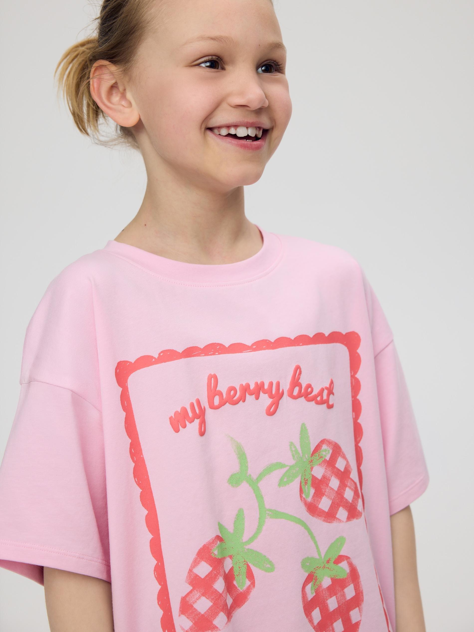 Pink T-Shirt With Print, Pink, large image number 2