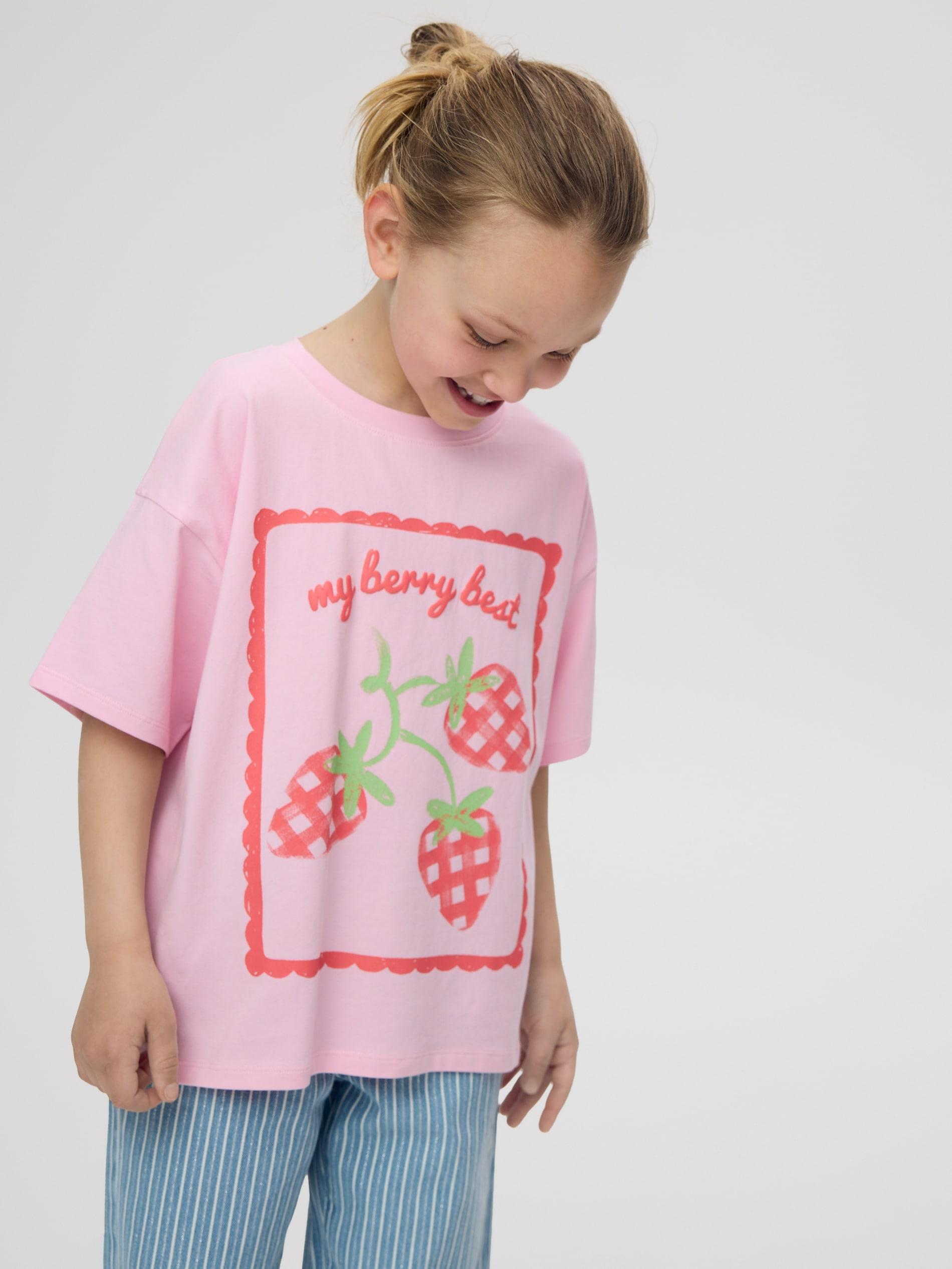 Pink T-Shirt With Print, Pink, large image number 3
