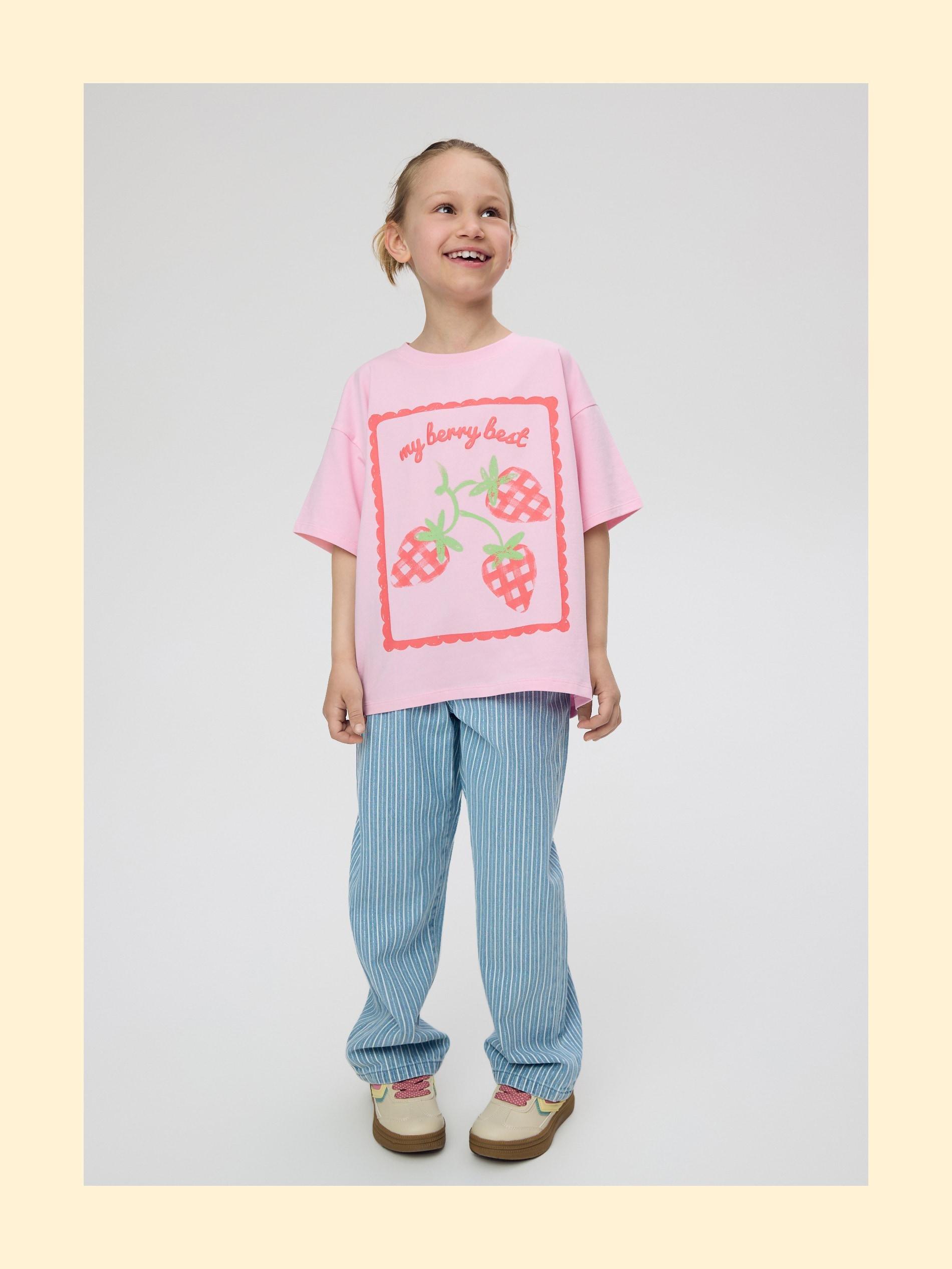 Pink T-Shirt With Print, Pink, large image number 4